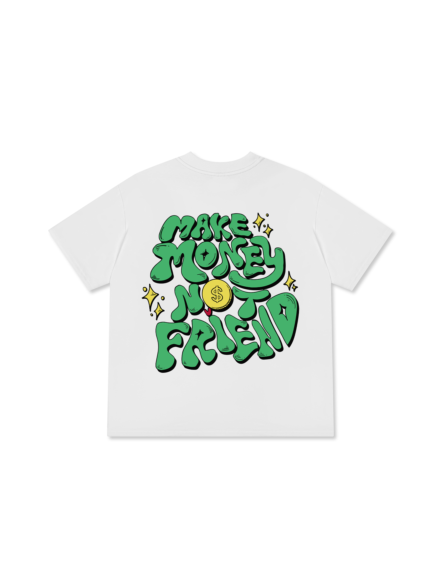 Áo Thun Relaxed Fit Money Make Money Not Friend Greeny