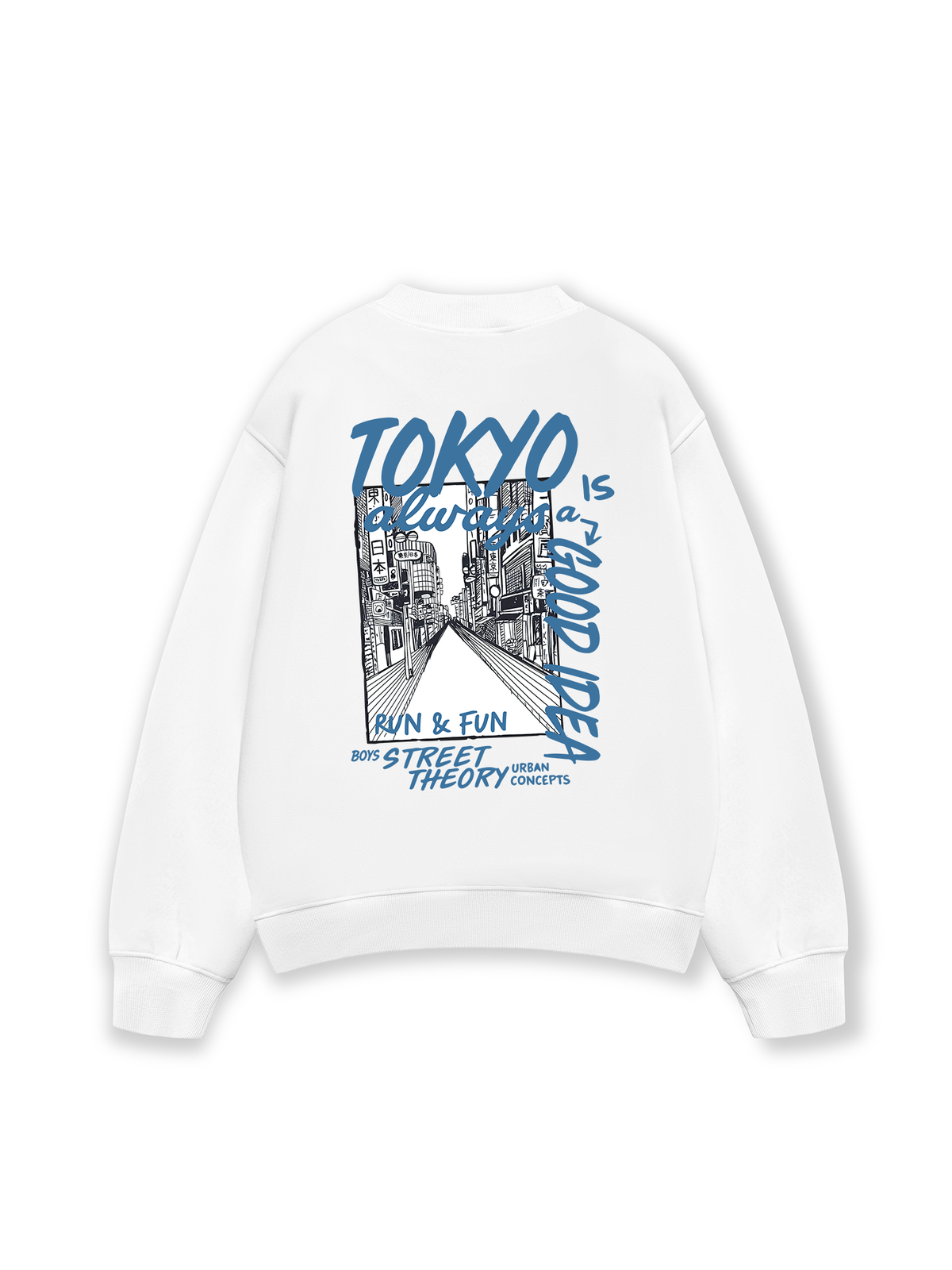 Áo Sweater Nỉ Hai Da City Tokyo Always Is A Good Idea