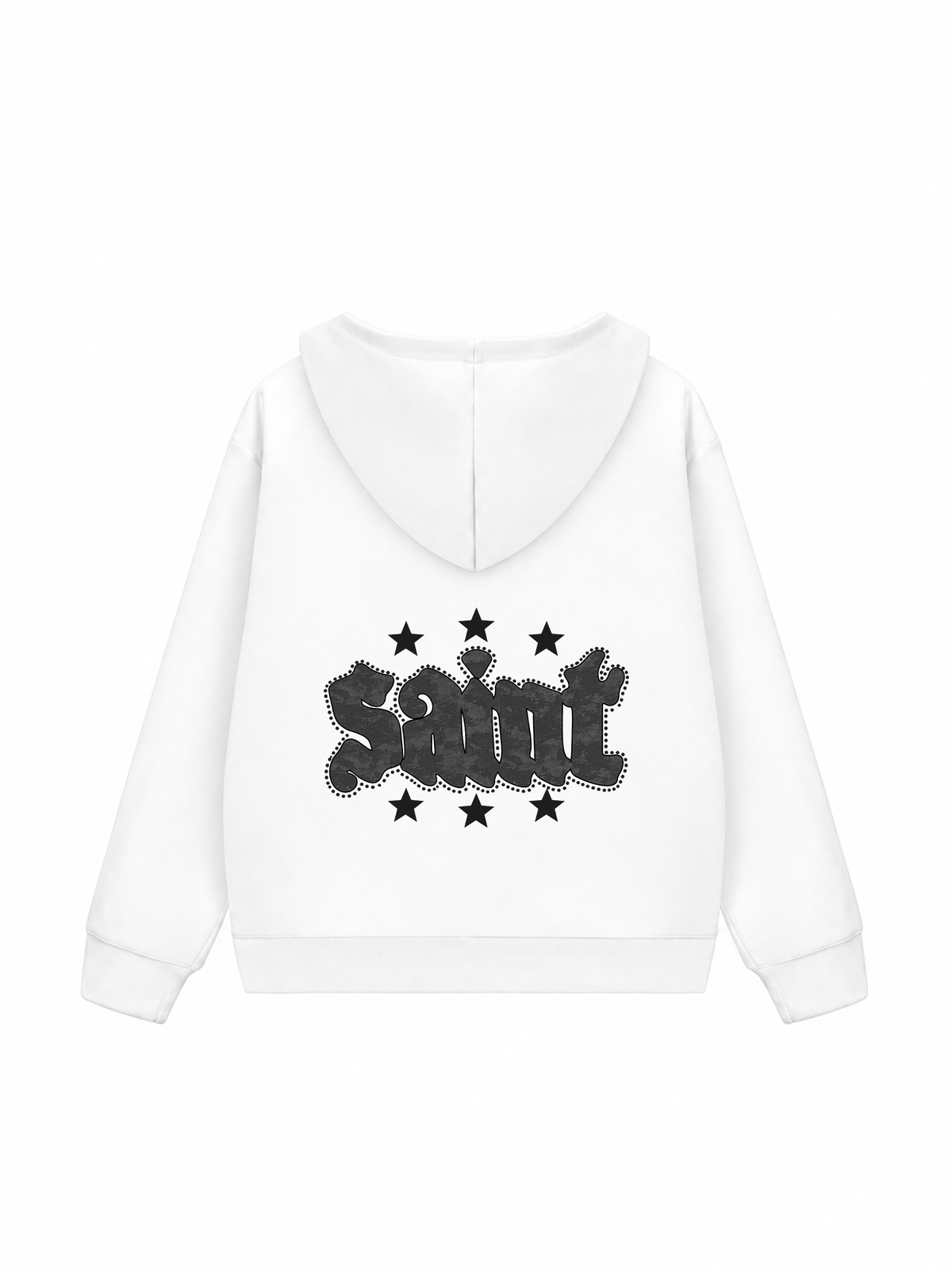 Áo Hoodie Zip Nỉ Hai Da Black Saint Star