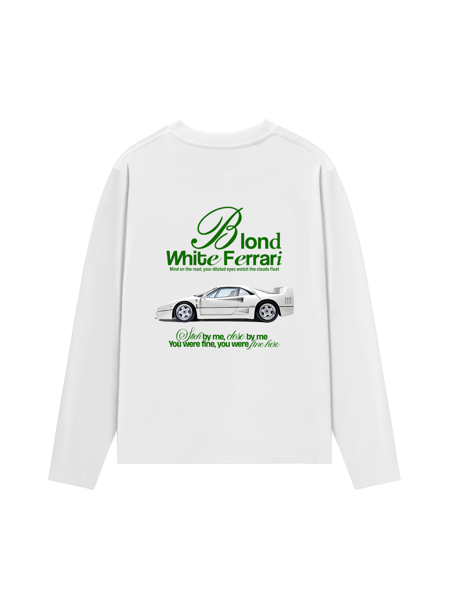 Áo Thun Dài Tay Ferrari Blond White