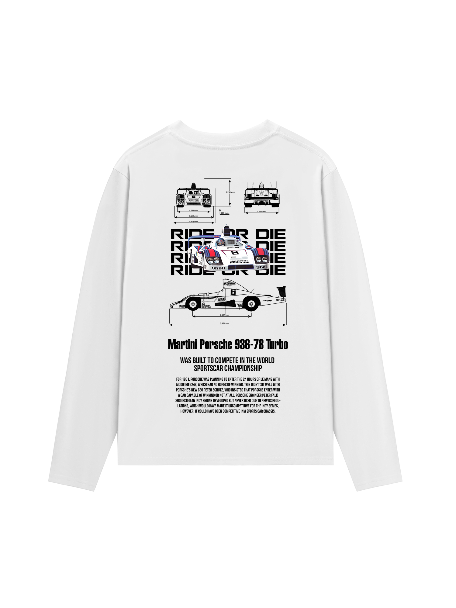 Áo Thun Dài Tay Porsche Martini 936-78 Turbo