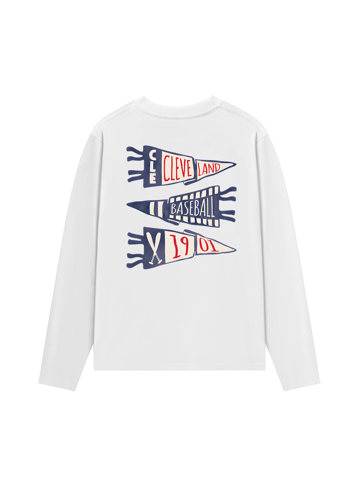 Áo Thun Dài Tay Baseball Cleve Land