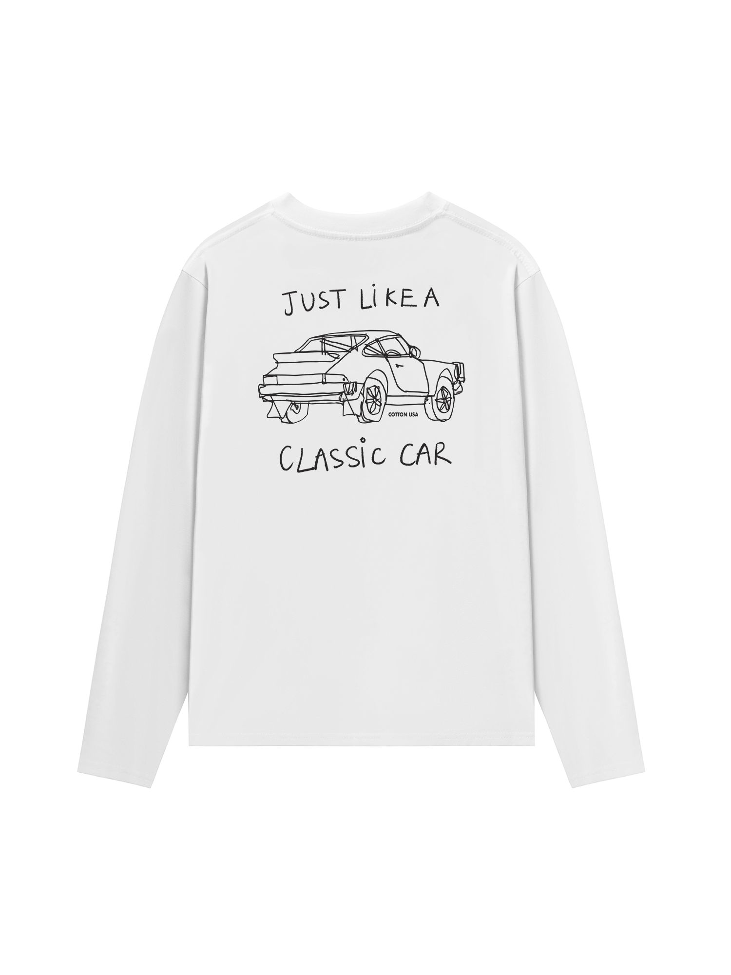 Áo Thun Dài Tay Classic Car Black And White