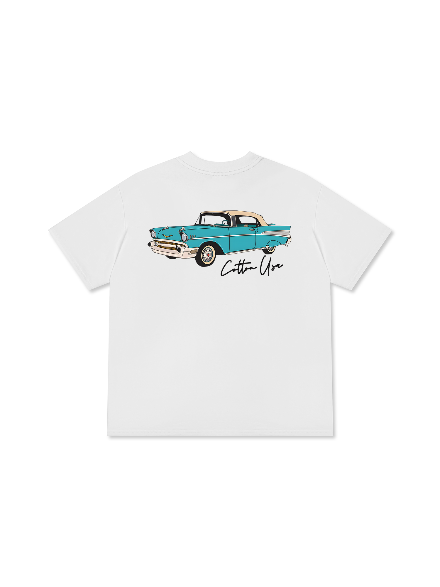Áo Thun Relaxed Fit Classic Car Blue