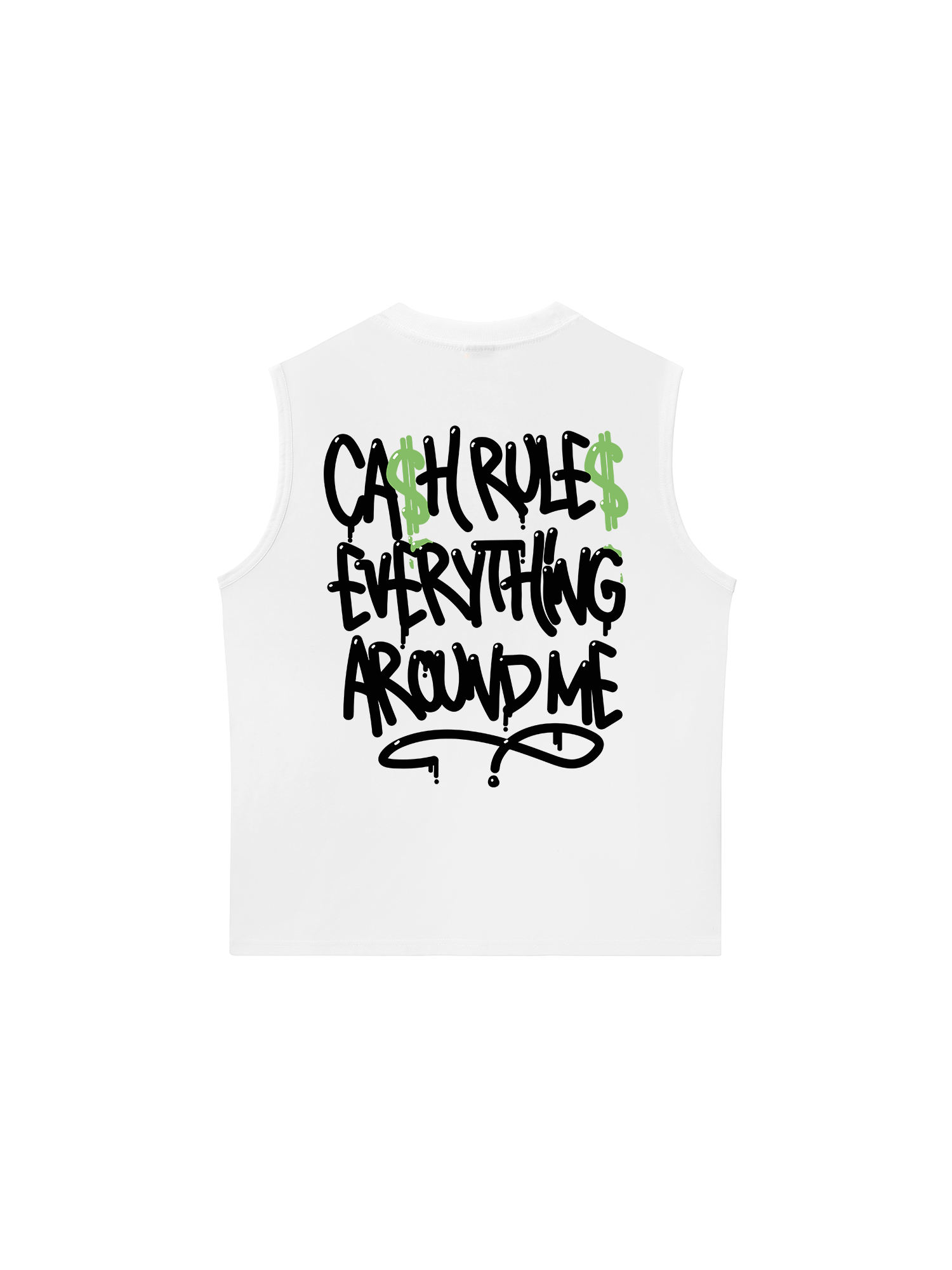 Áo Ba Lỗ Relaxed Fit Money Cash Rules Everything