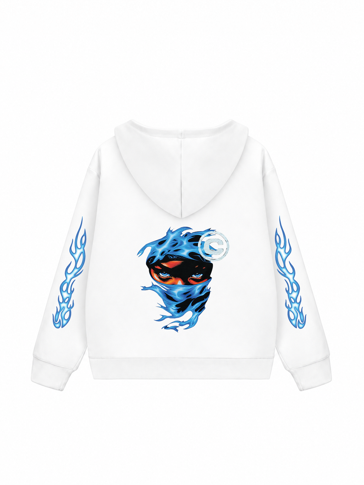 Áo Hoodie Zip Nỉ Hai Da Blue Fire