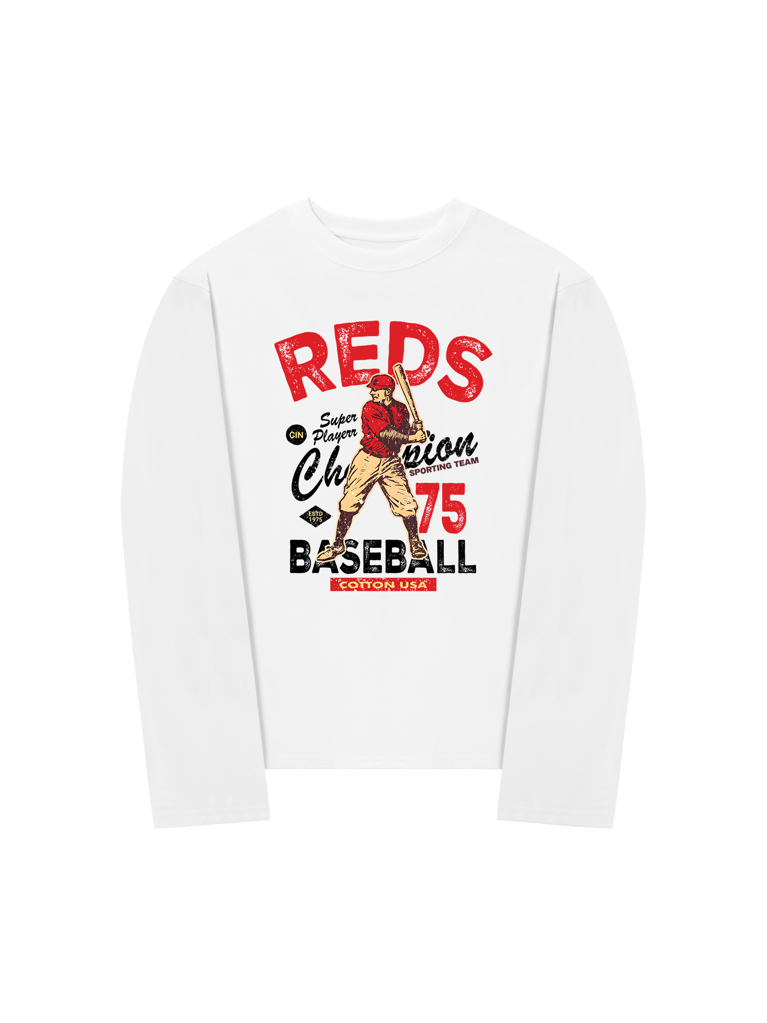 Áo Thun Dài Tay Baseball Super Player