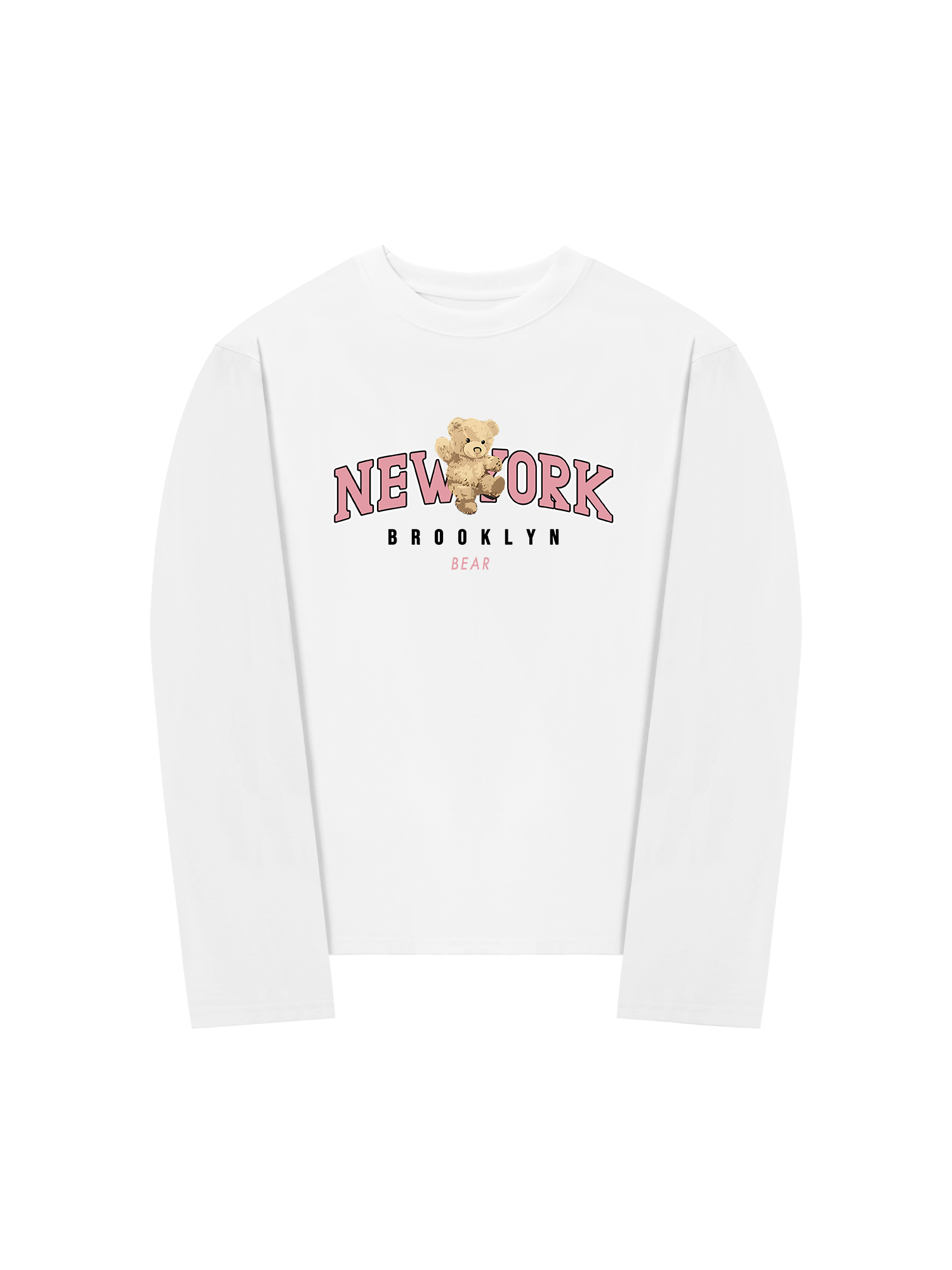 Áo Thun Dài Tay City Pink New York Bear