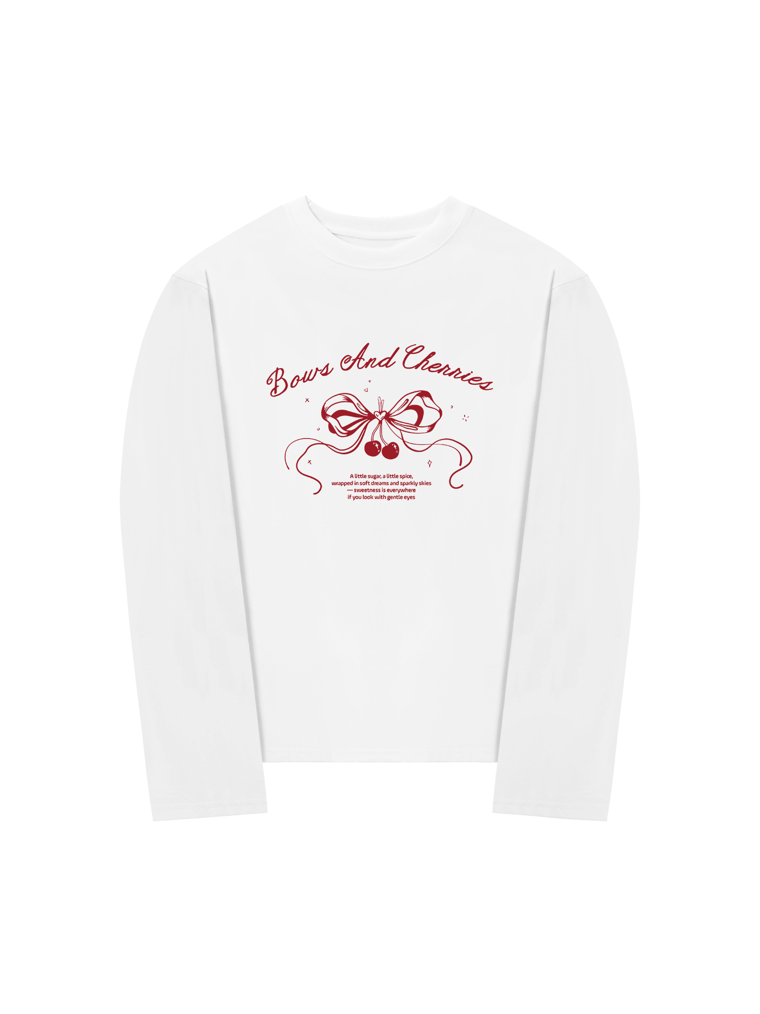 Áo Thun Dài Tay Bows And Cherries