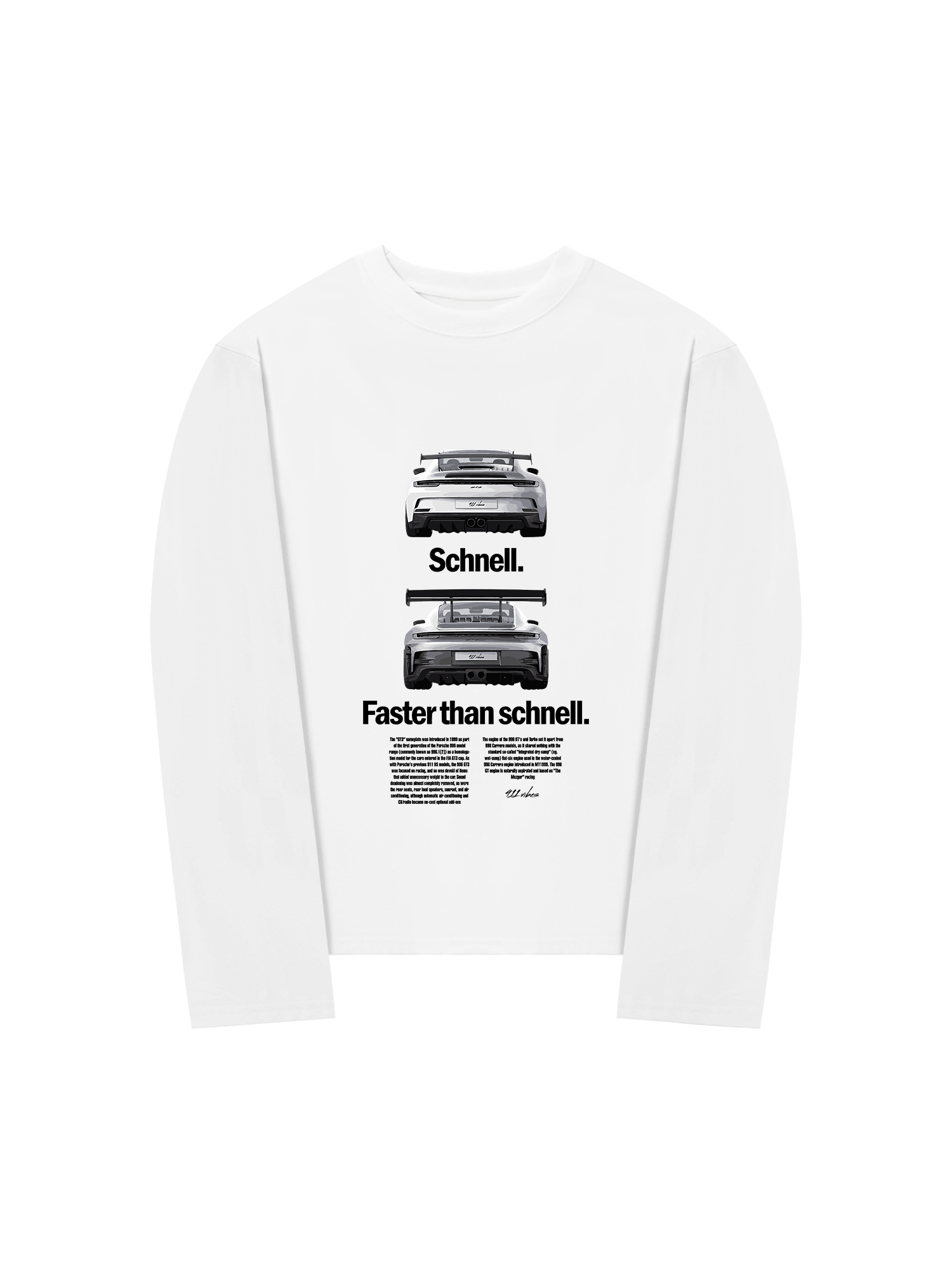 Áo Thun Dài Tay Porsche Faster Than Schnell