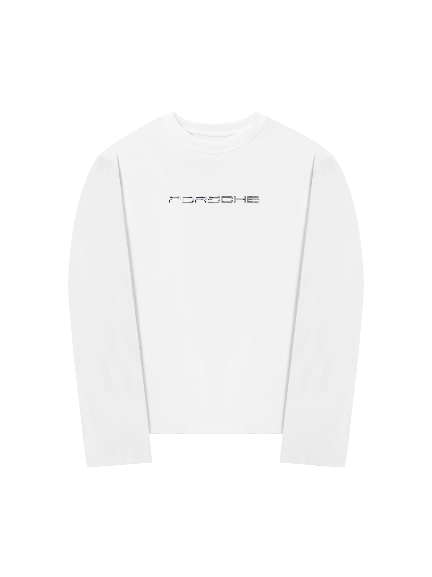 Áo Thun Dài Tay Porsche Chrome Typo