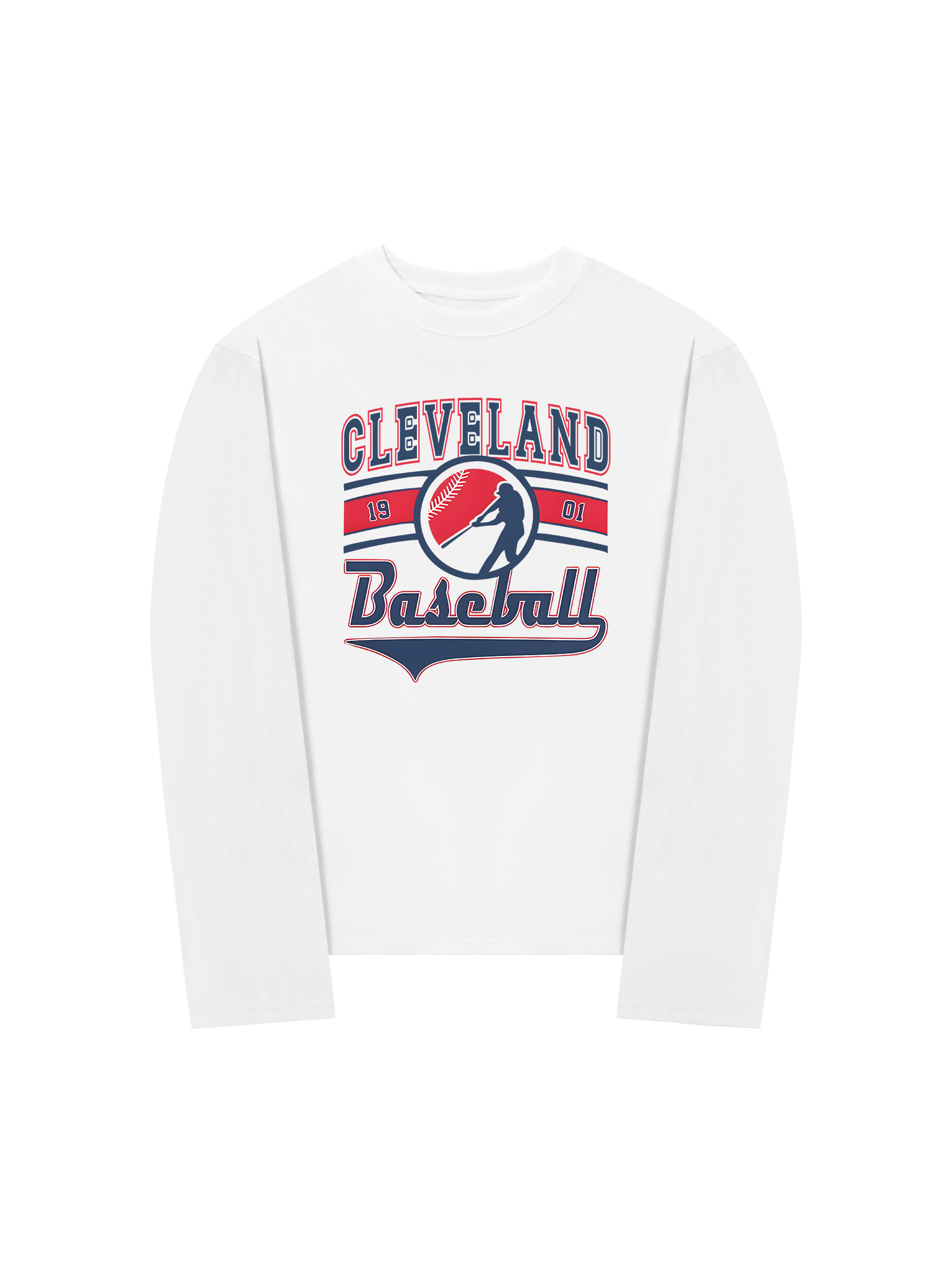 Áo Thun Dài Tay Baseball Cleveland