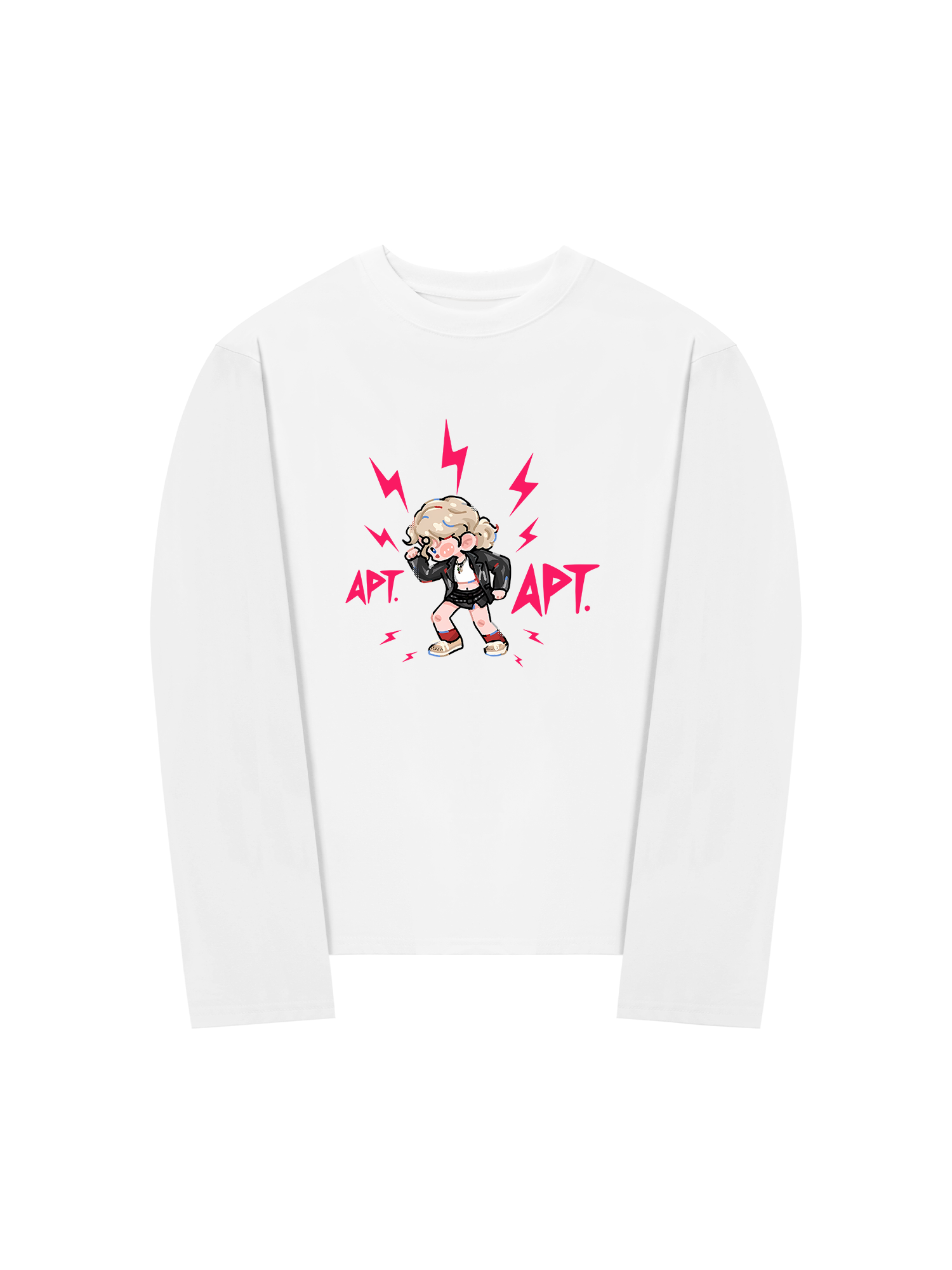 Áo Thun Dài Tay Black Pink Cute APT
