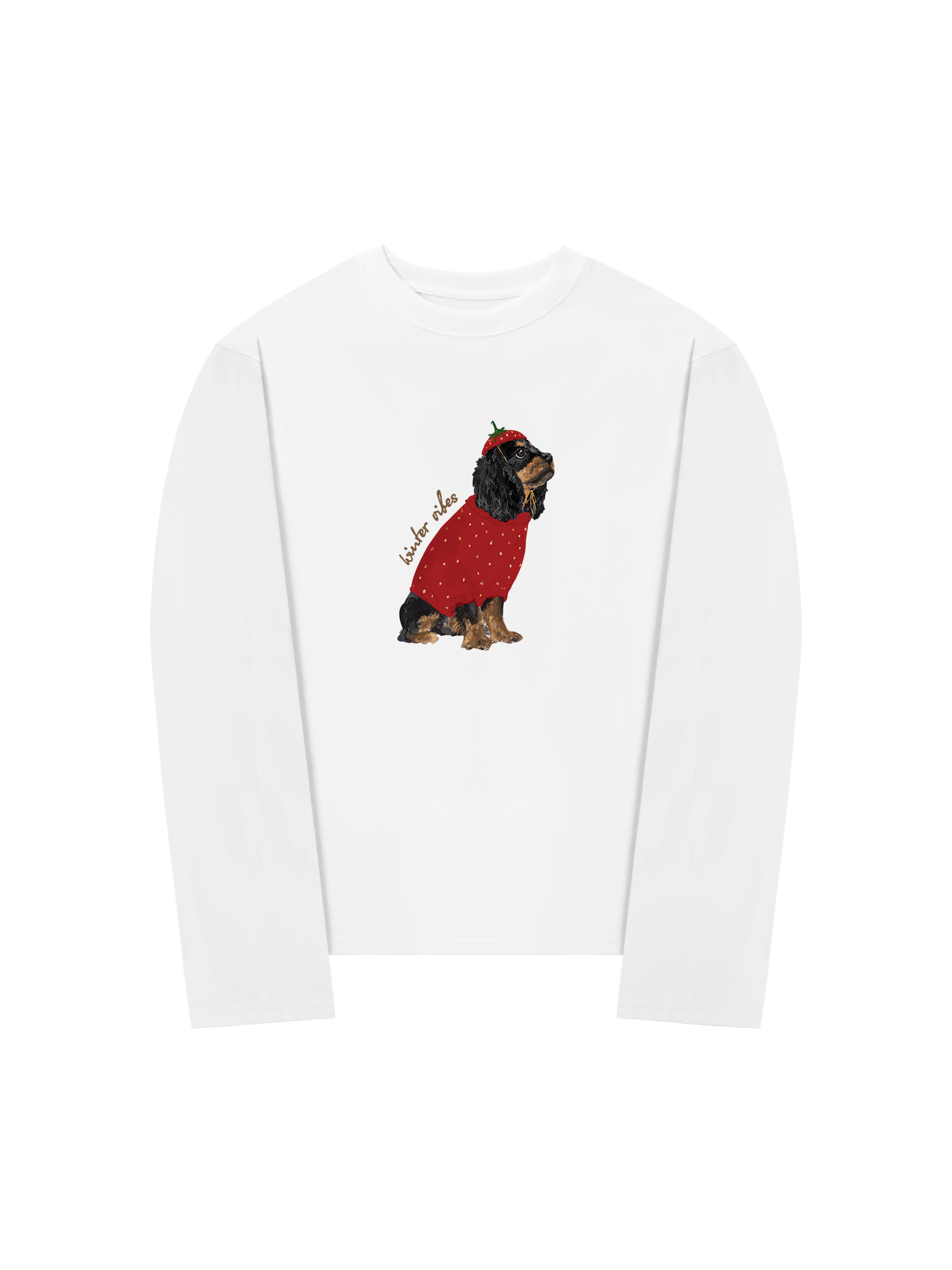 Áo Thun Dài Tay Winter Vibes Strawberry Puppy