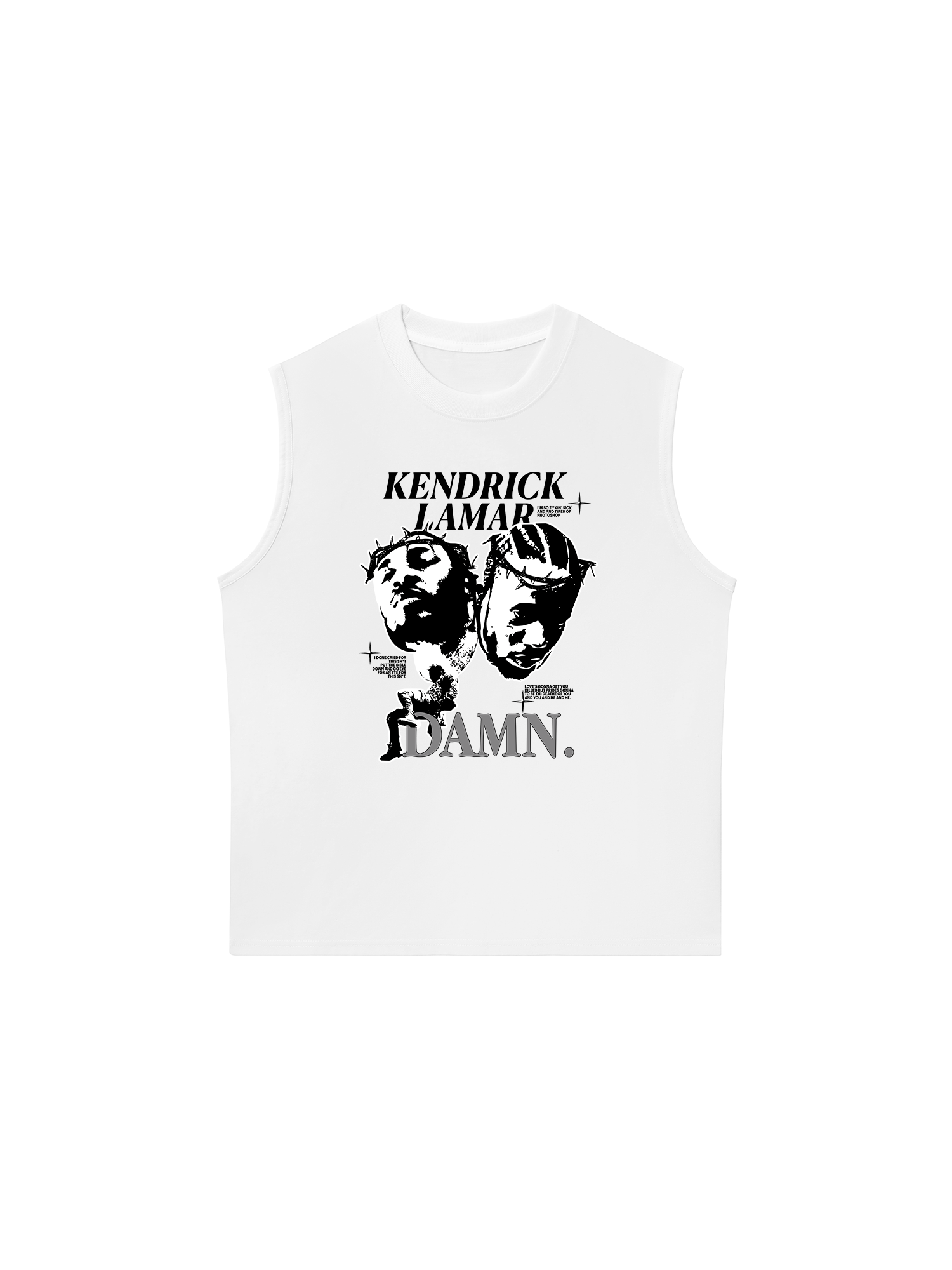 Áo Ba Lỗ Relaxed Fit Rapper Kendrick Lamar Damn