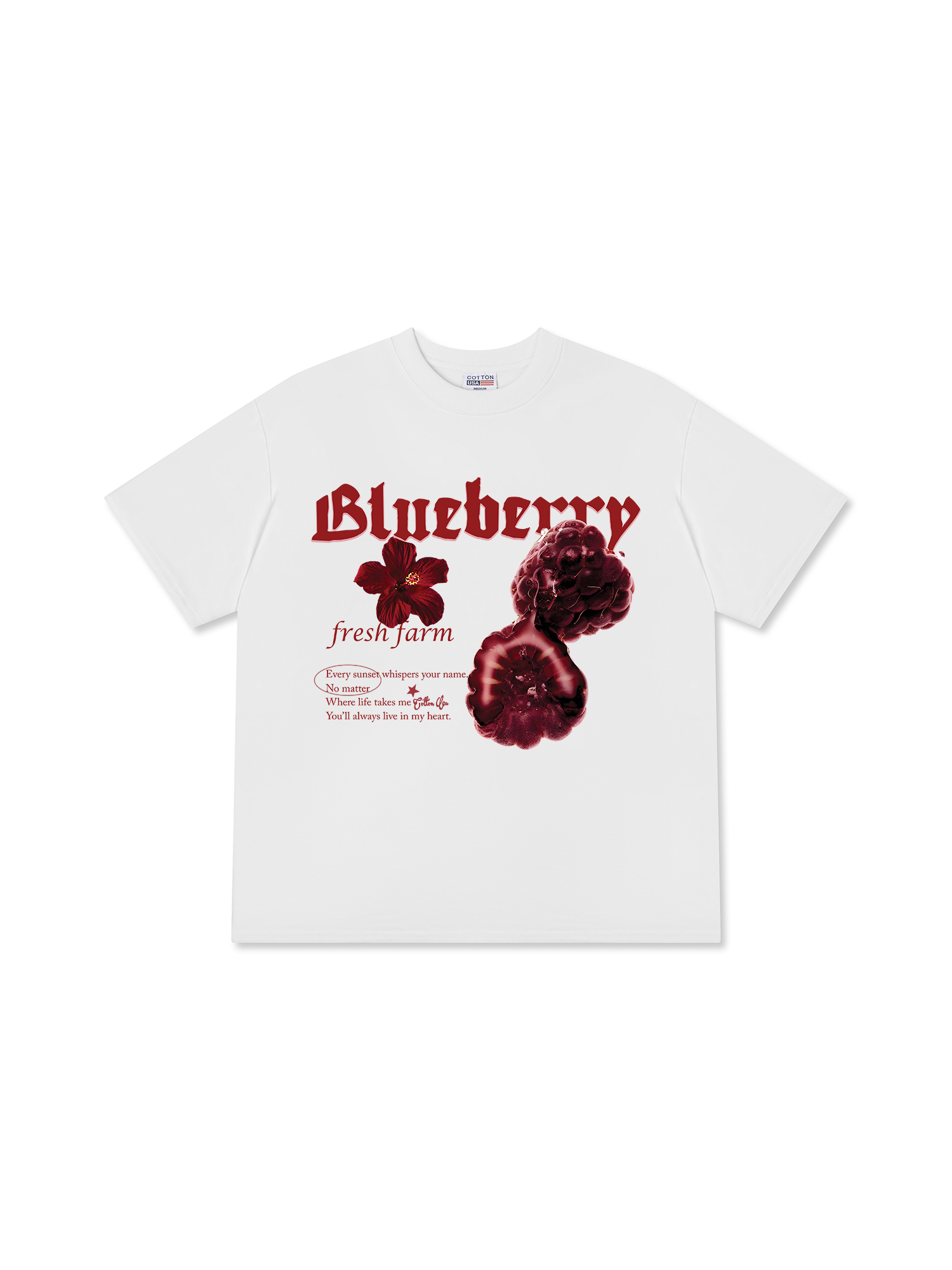 Áo Thun Relaxed Fit Tropical Blue Berry