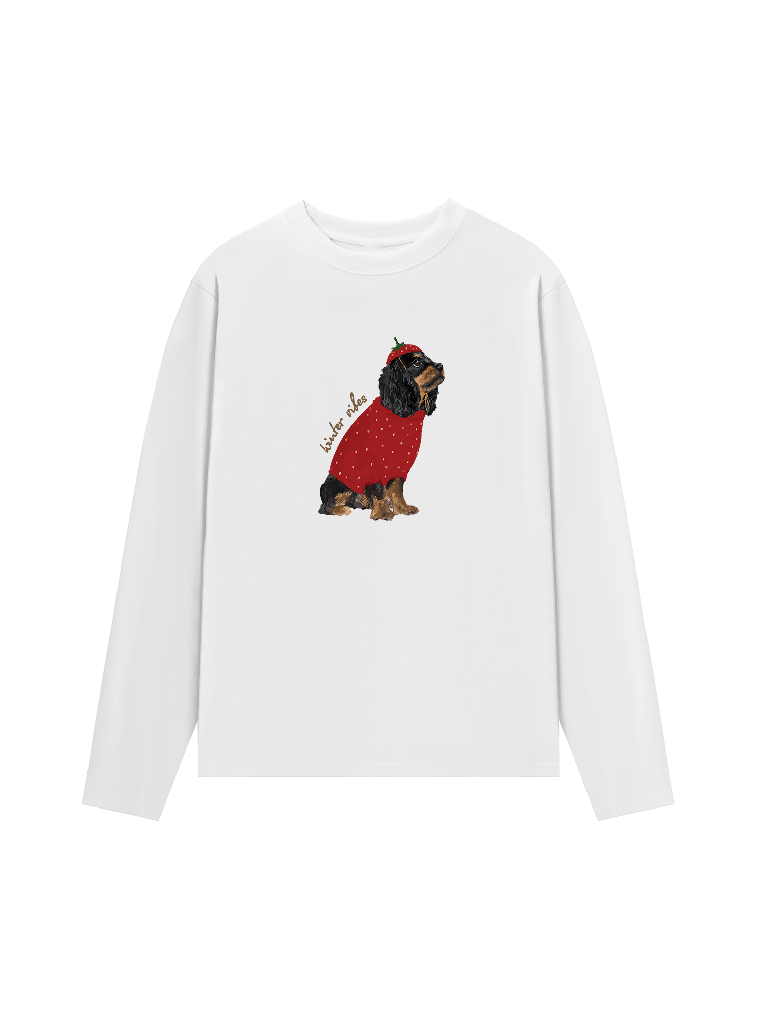 Áo Thun Dài Tay Winter Vibes Strawberry Puppy