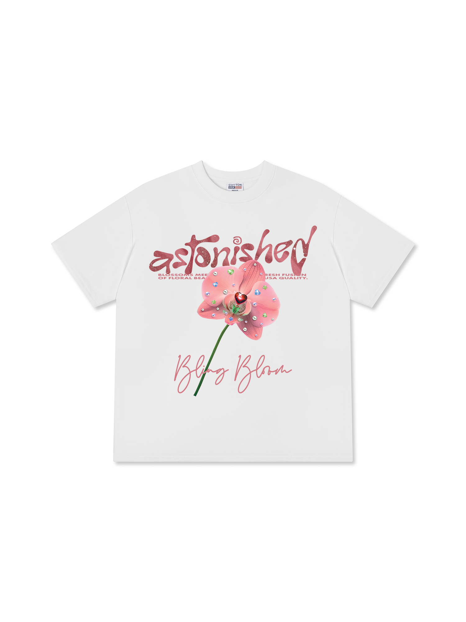 Áo Thun Relaxed Fit Bling Pink Orchid