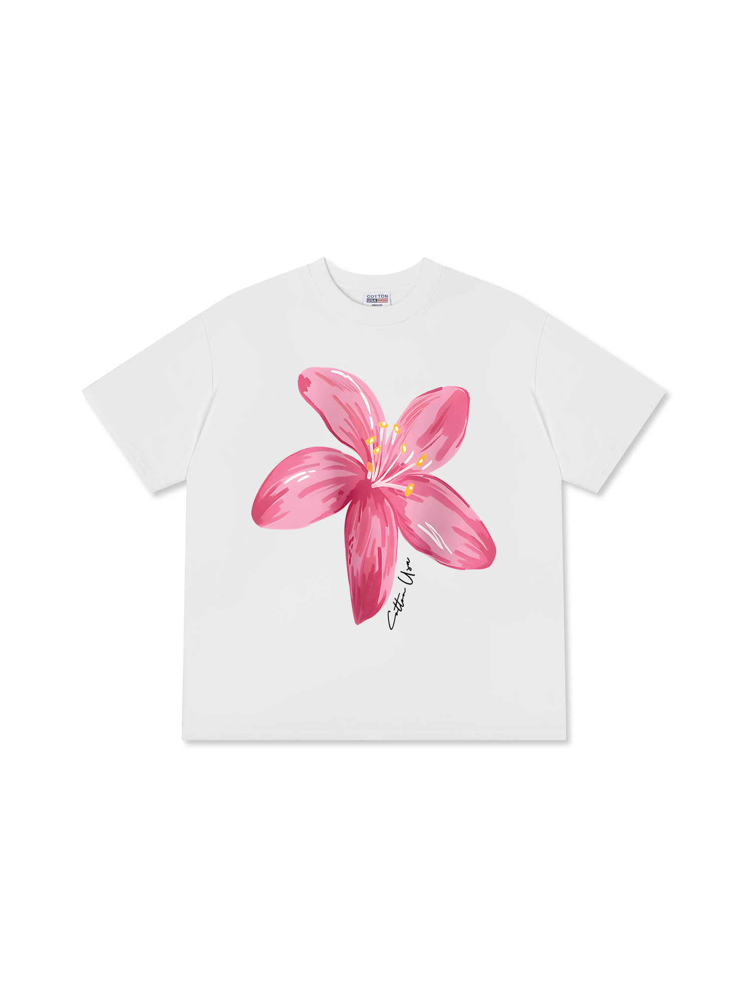 Áo Thun Relaxed Fit Floral Pink Flower