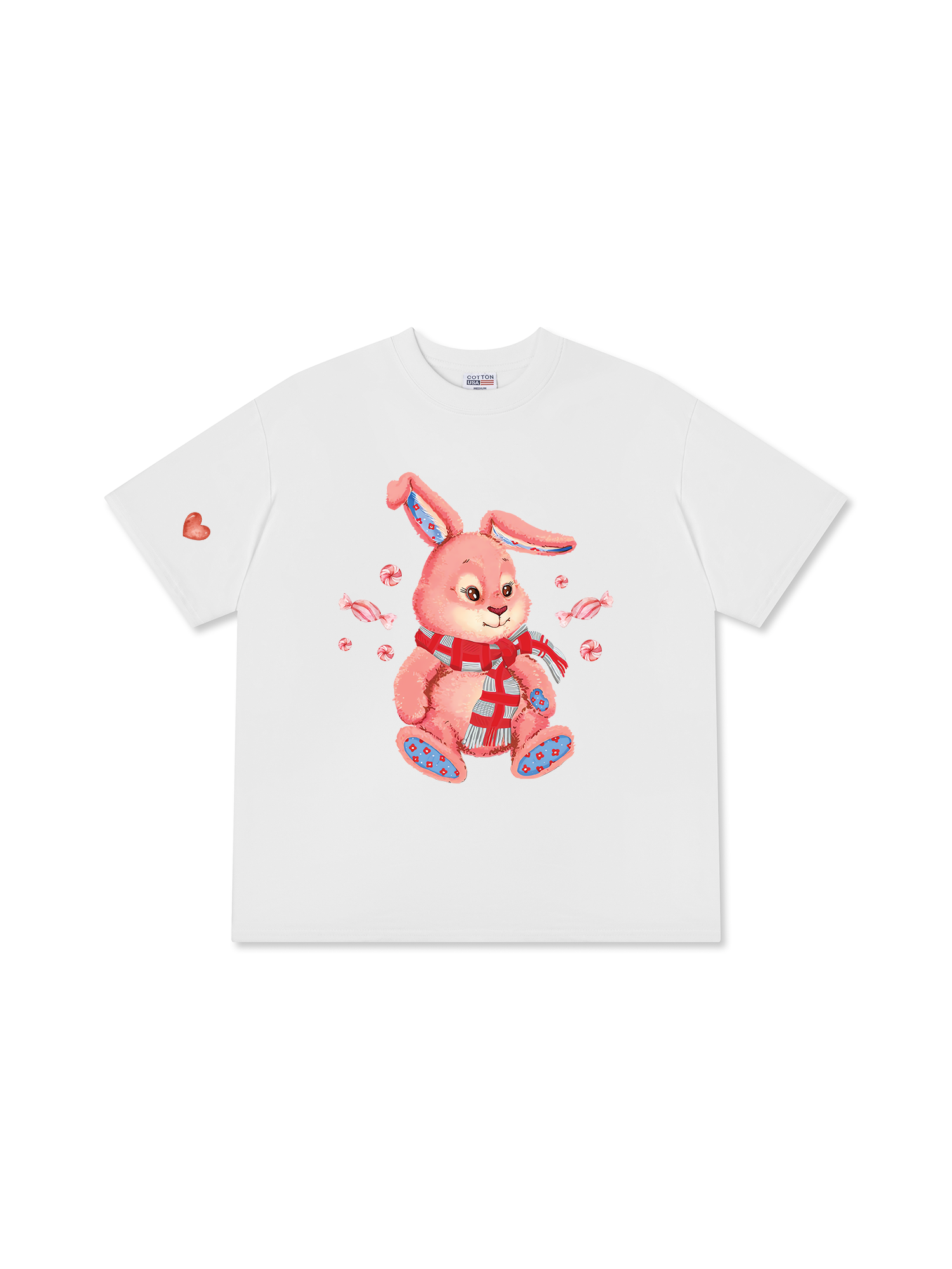 Áo Thun Relaxed Fit Soft Paw Pinky Bunny