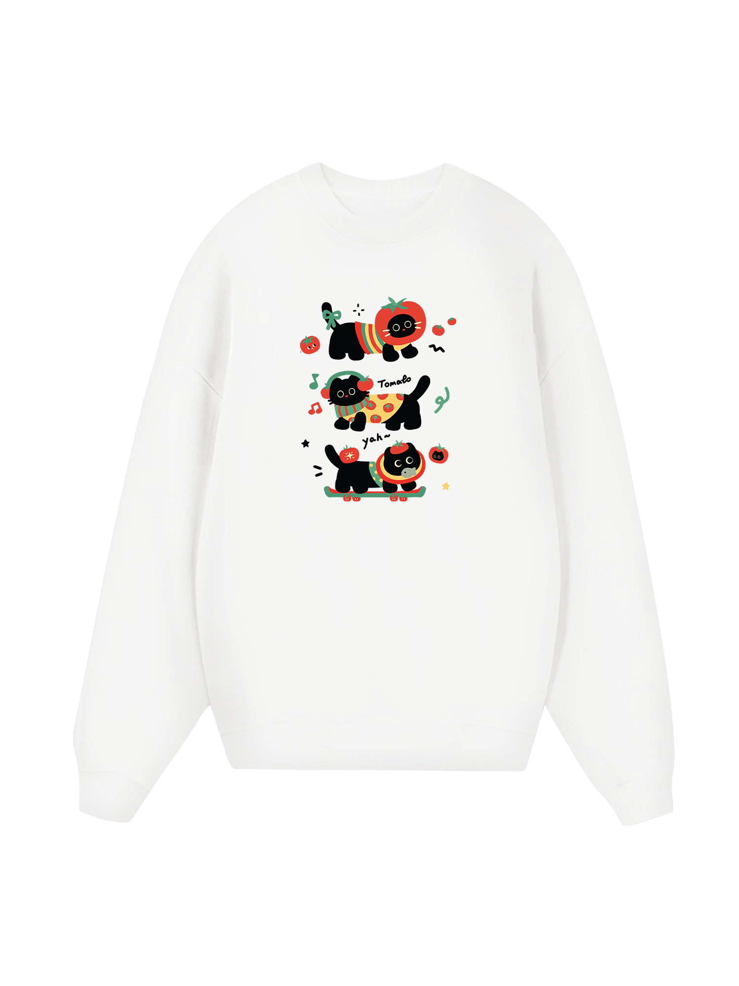 Winter Cute Black Cat Sweater