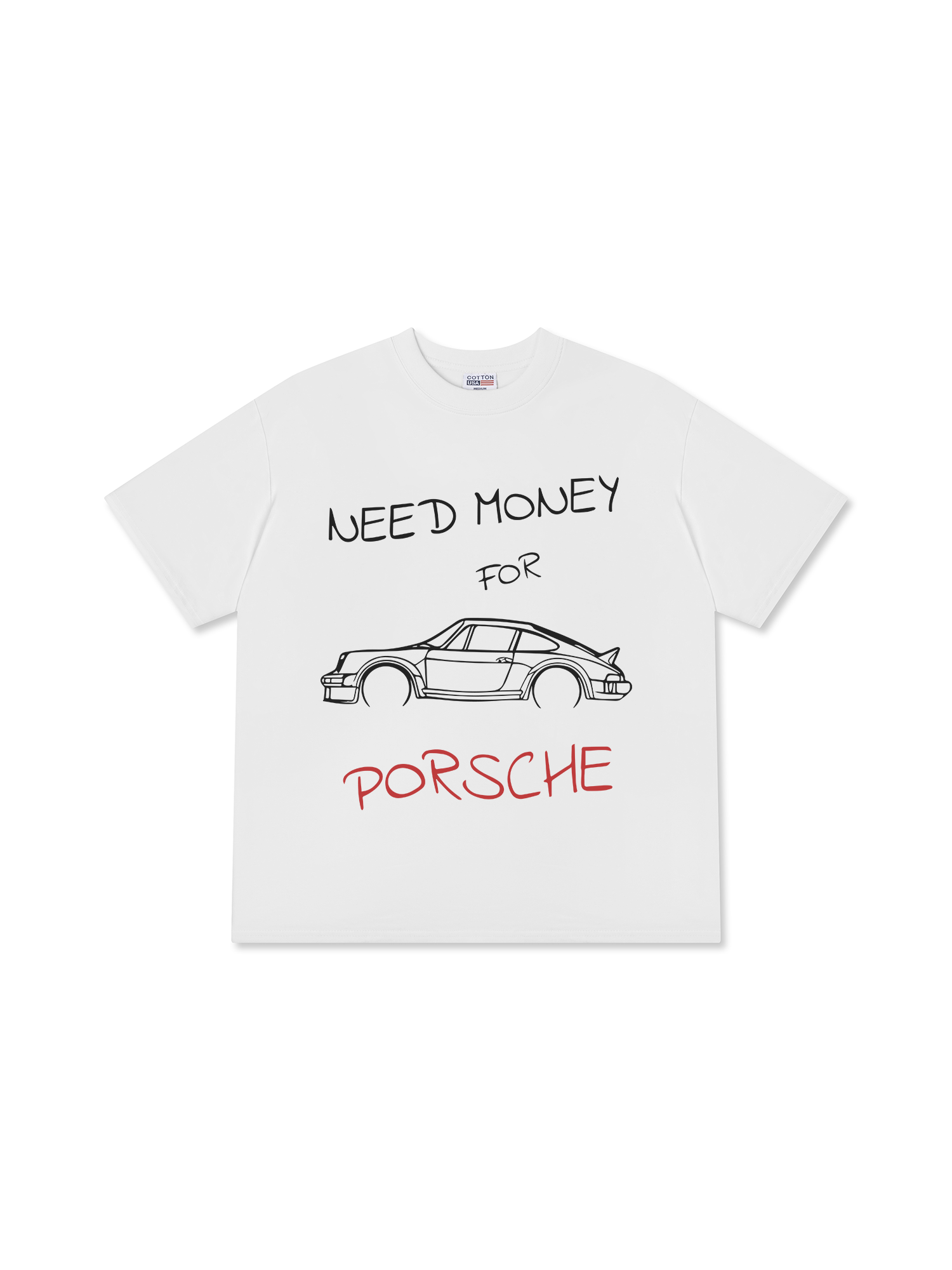 Áo Thun Relaxed Fit Porsche Need Money Sketch