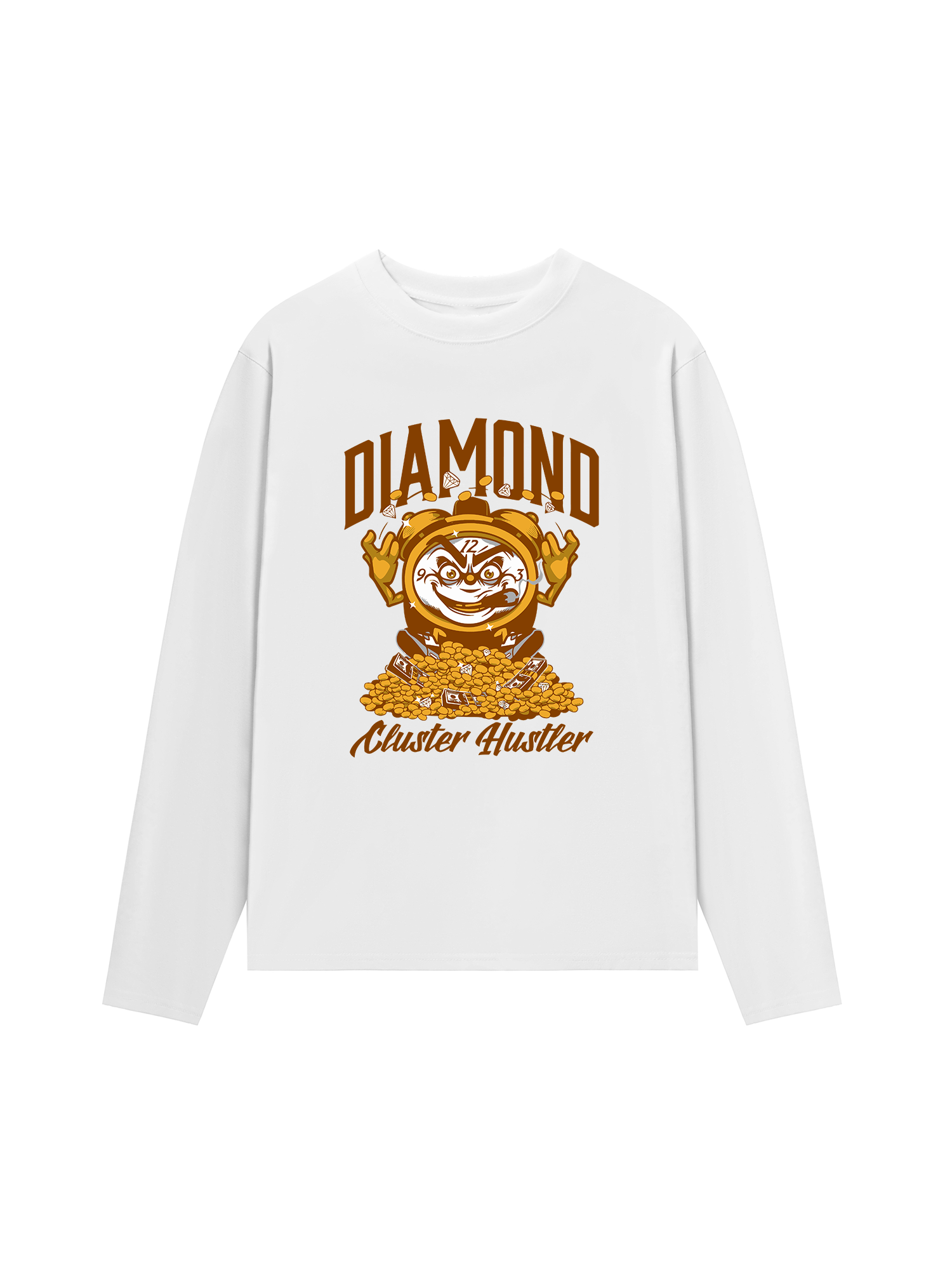 Áo Thun Dài Tay Money Diamond Cluster Hustler
