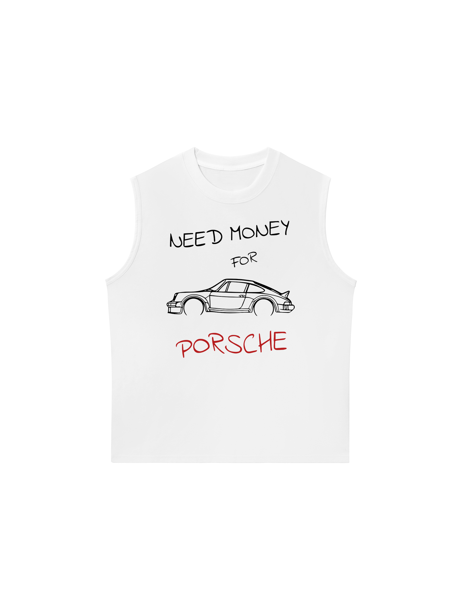 Áo Ba Lỗ Relaxed Fit Porsche Need Money Sketch