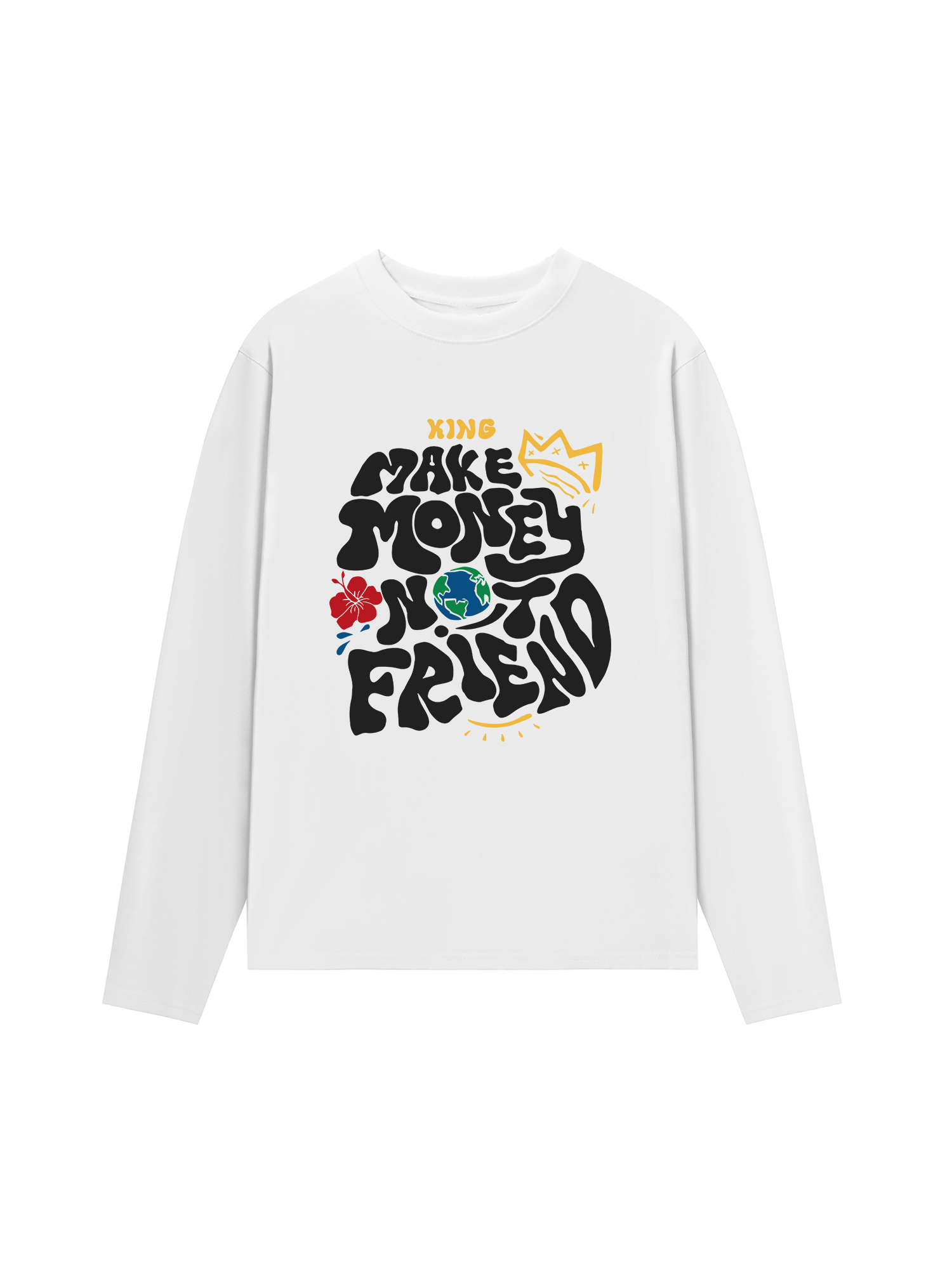 Áo Thun Dài Tay Money King Make Not Friend