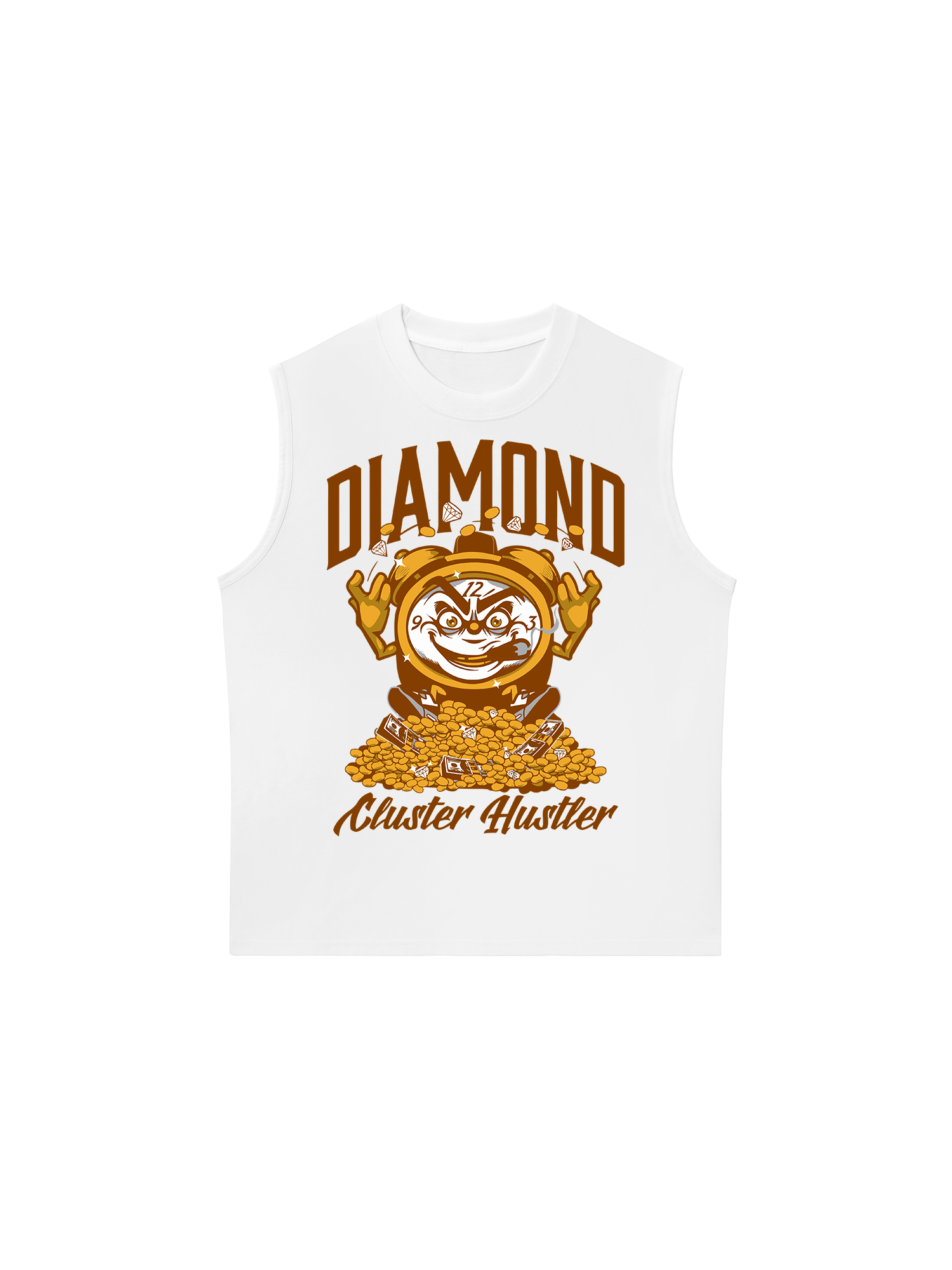 Áo Ba Lỗ Relaxed Fit Money Diamond Cluster Hustler