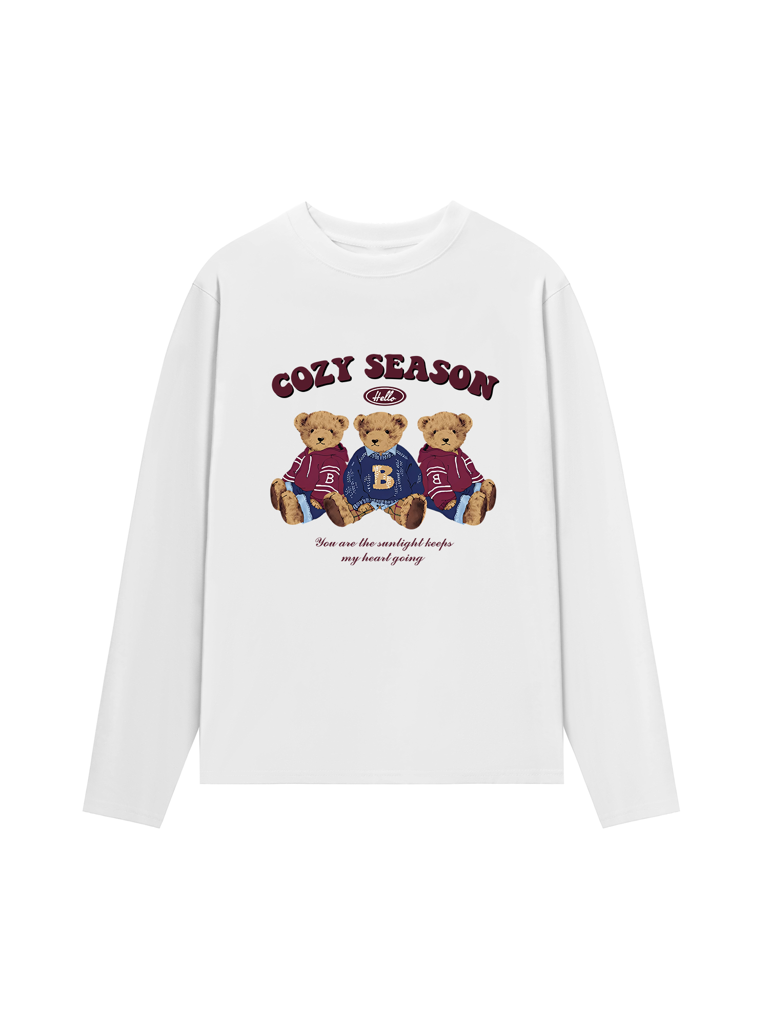 Áo Thun Dài Tay Cozy Season Three Bear