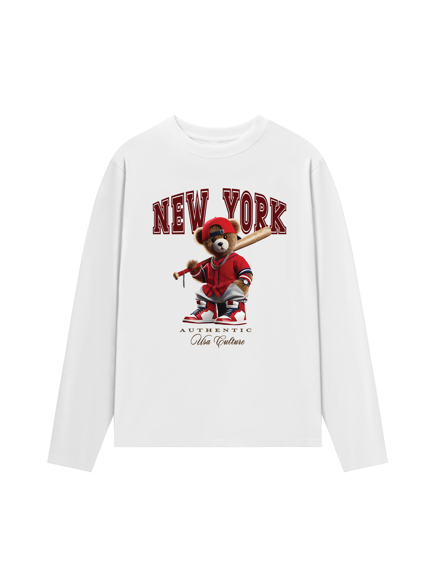 Áo Thun Dài Tay Baseball Authentic Teddy
