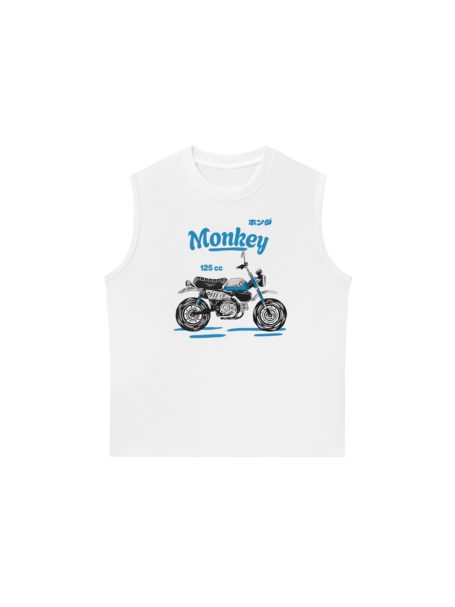 Áo Ba Lỗ Relaxed Fit Monkey 125cc Blue