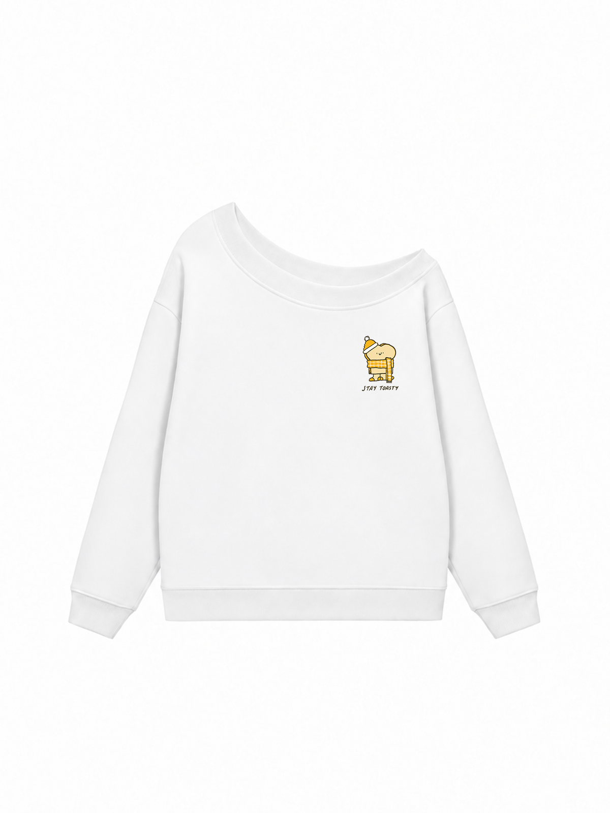 Áo Sweater Lệch Vai Nỉ Hai Da Stay Toasty