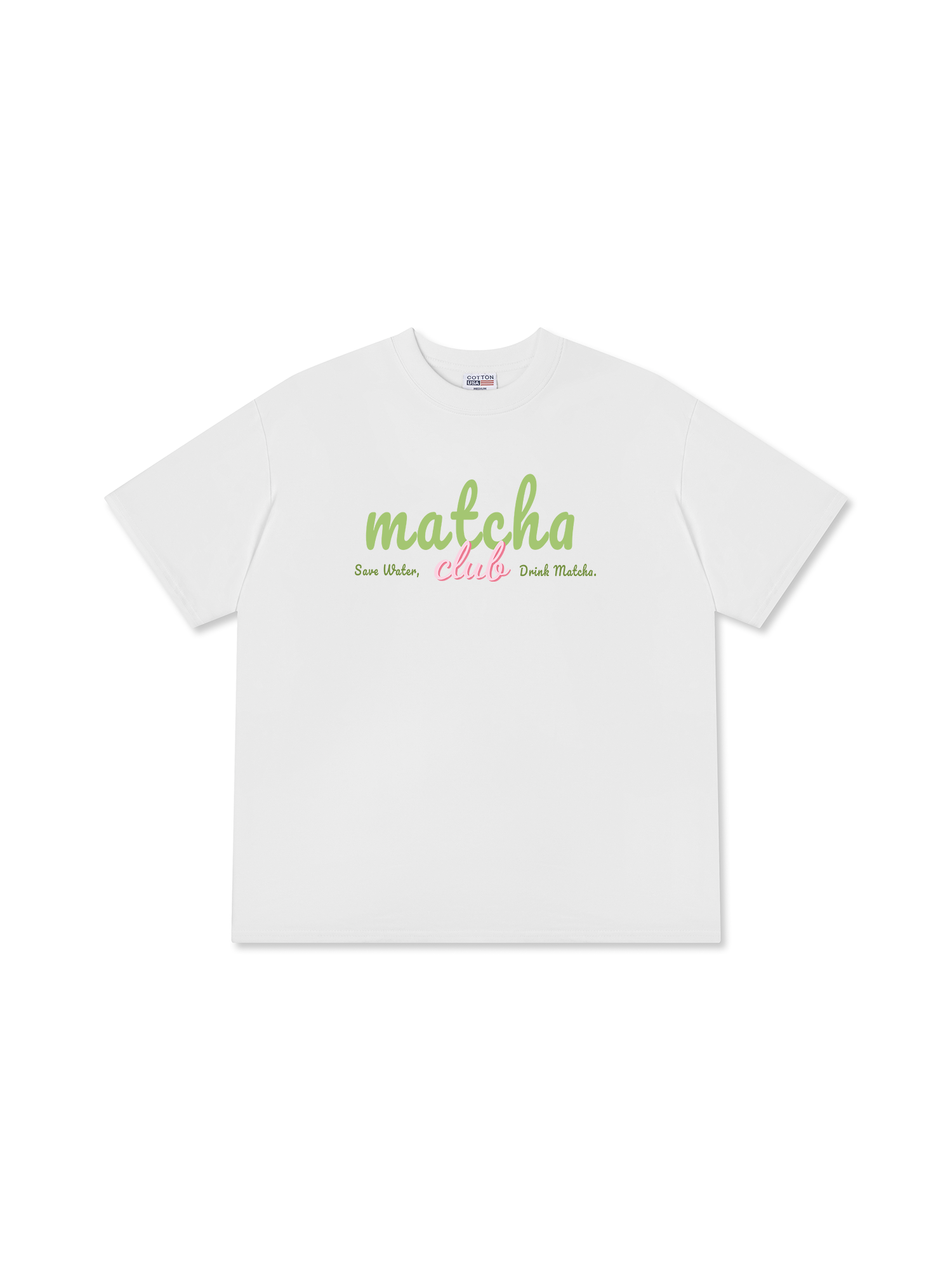 Áo Thun Relaxed Fit Daily Cup Save Water, Drink Matcha