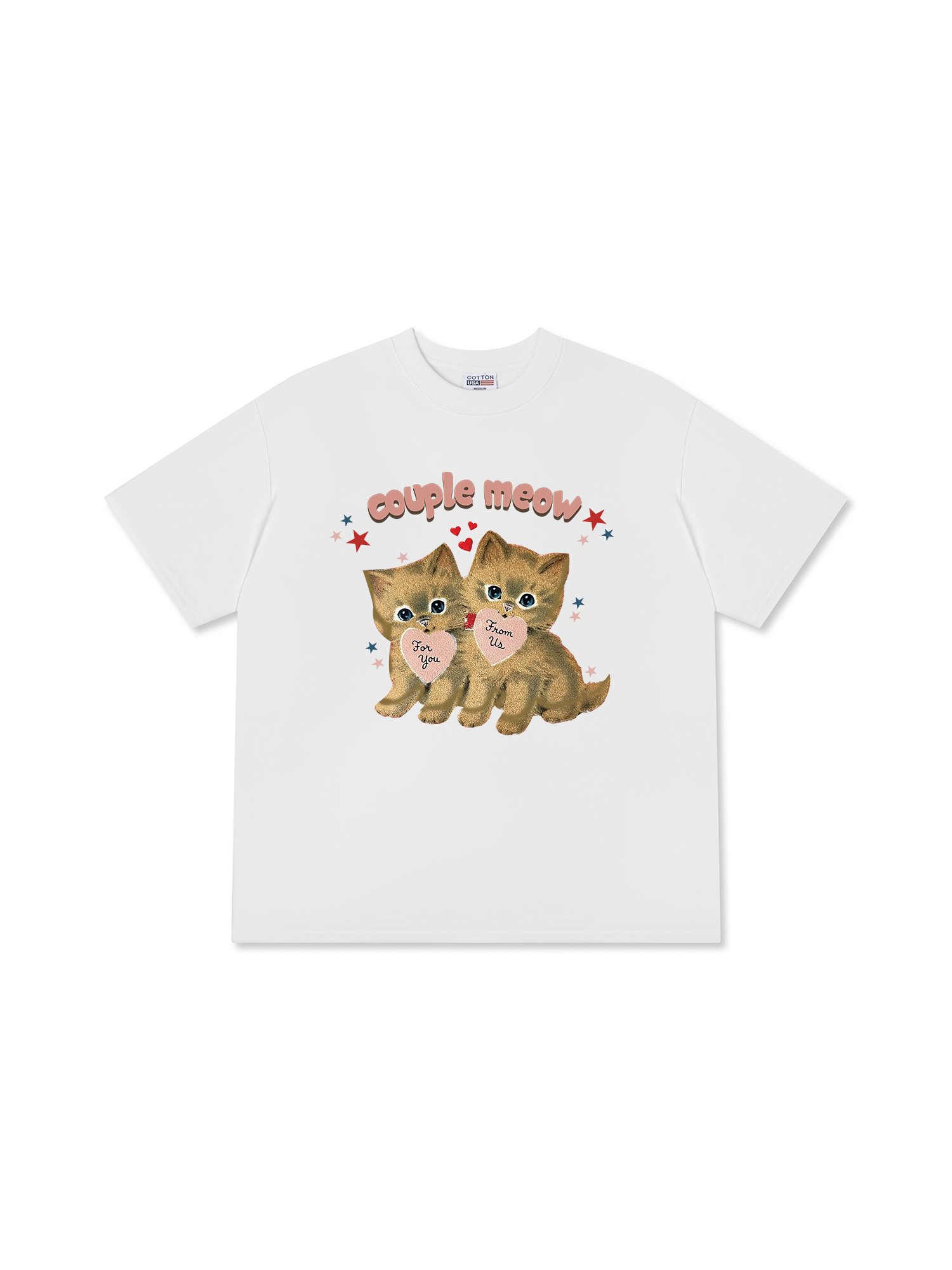 Áo Thun Relaxed Fit Soft Paw Couple Meow