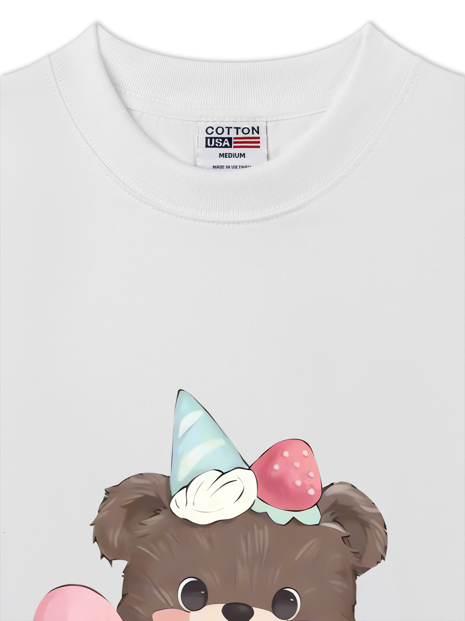 Áo Thun Relaxed Fit Soft Paw Strawberry Bear