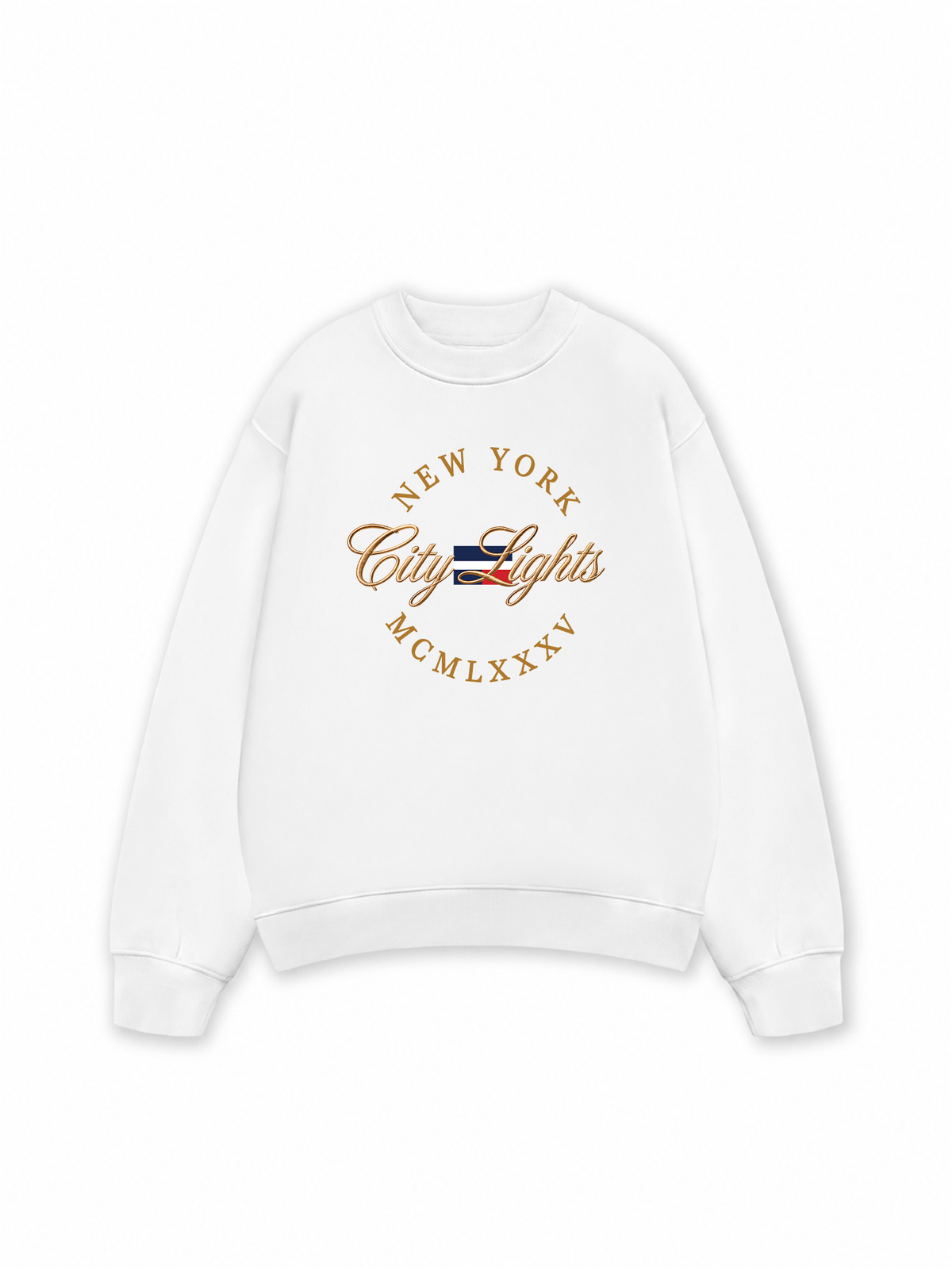 Áo Sweater Nỉ Hai Da City Lights New York