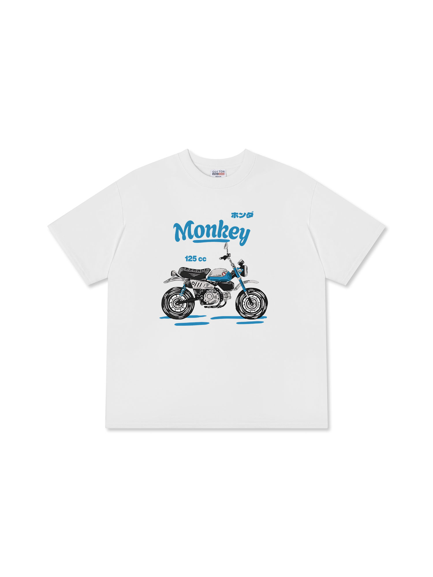Áo Thun Relaxed Fit Motorbike Monkey 125cc blue