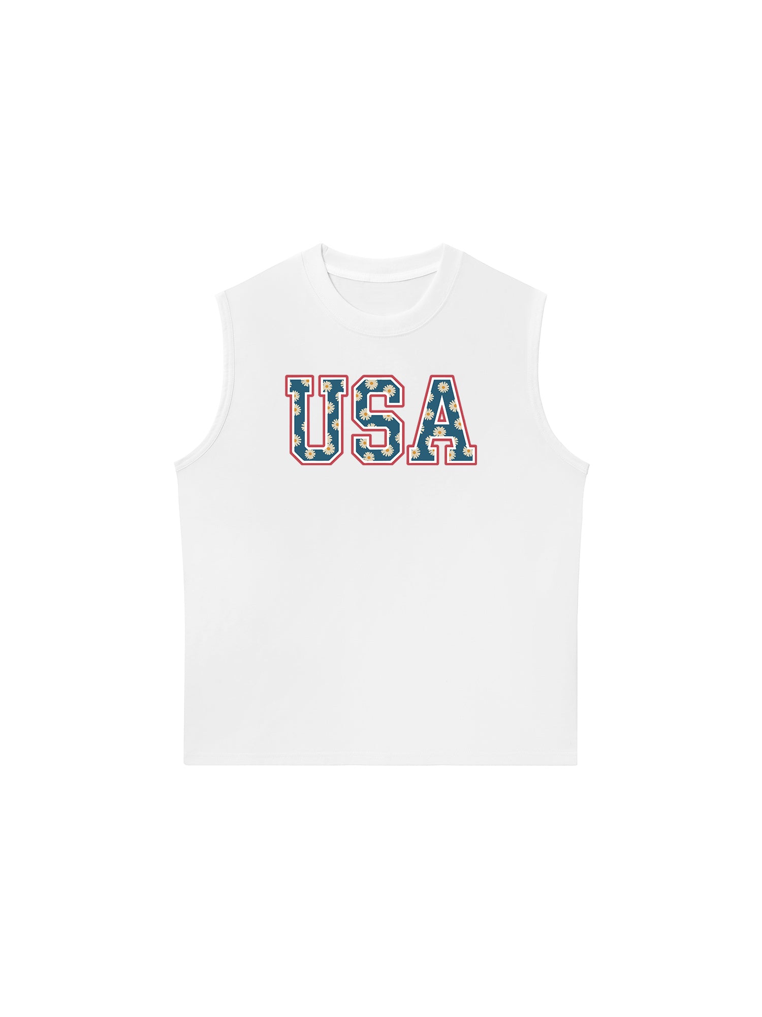 Áo Ba Lỗ Relaxed Fit USA Daisy Season