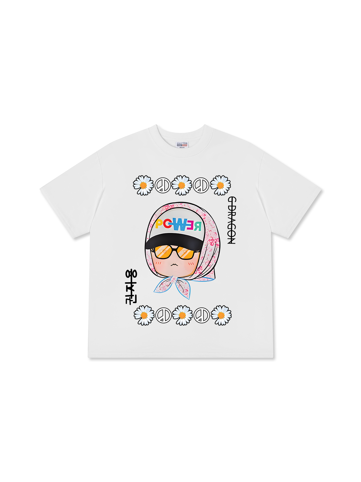 Áo Thun Relaxed Fit Floral With GD Chibi Daisy Flower