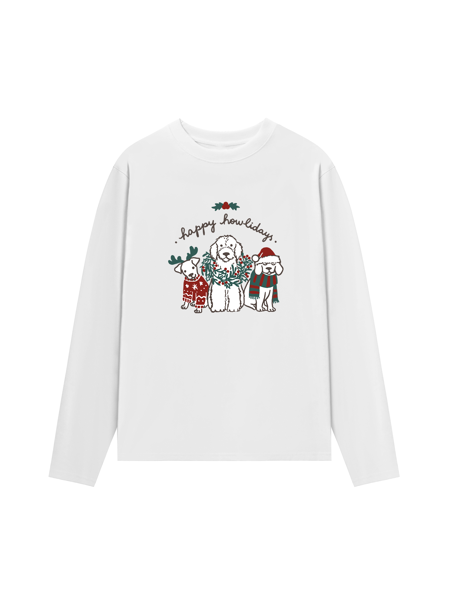 Áo Thun Dài Tay Happy Howlidays