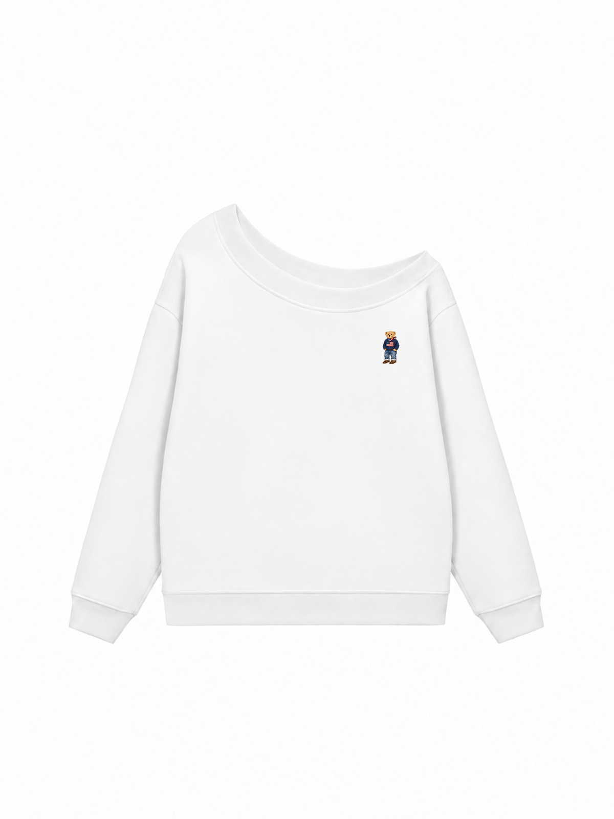 Áo Sweater Lệch Vai Nỉ Hai Da America Boy