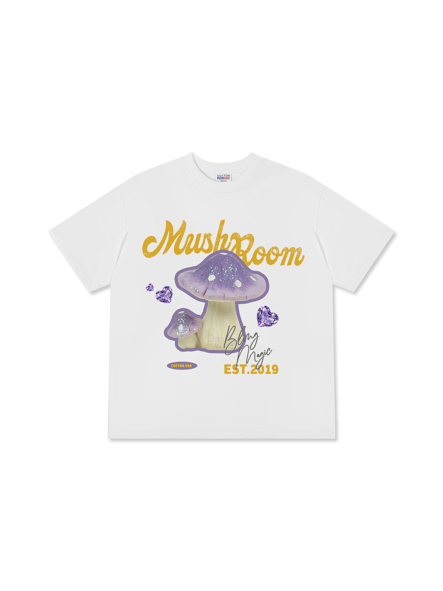 Áo Thun Relaxed Fit Bling Purple Mushroom