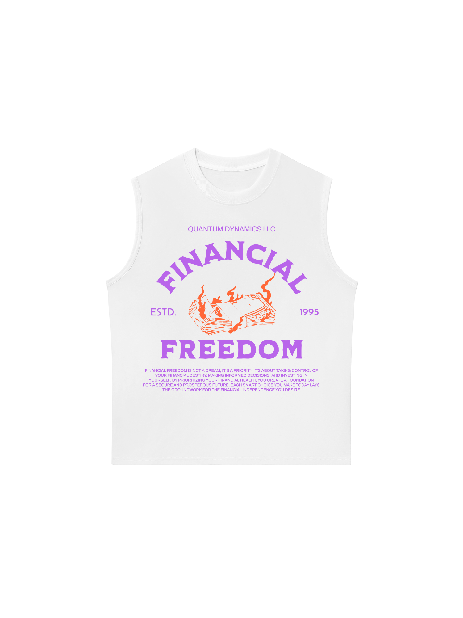 Áo Ba Lỗ Relaxed Fit Money Financial Freedom