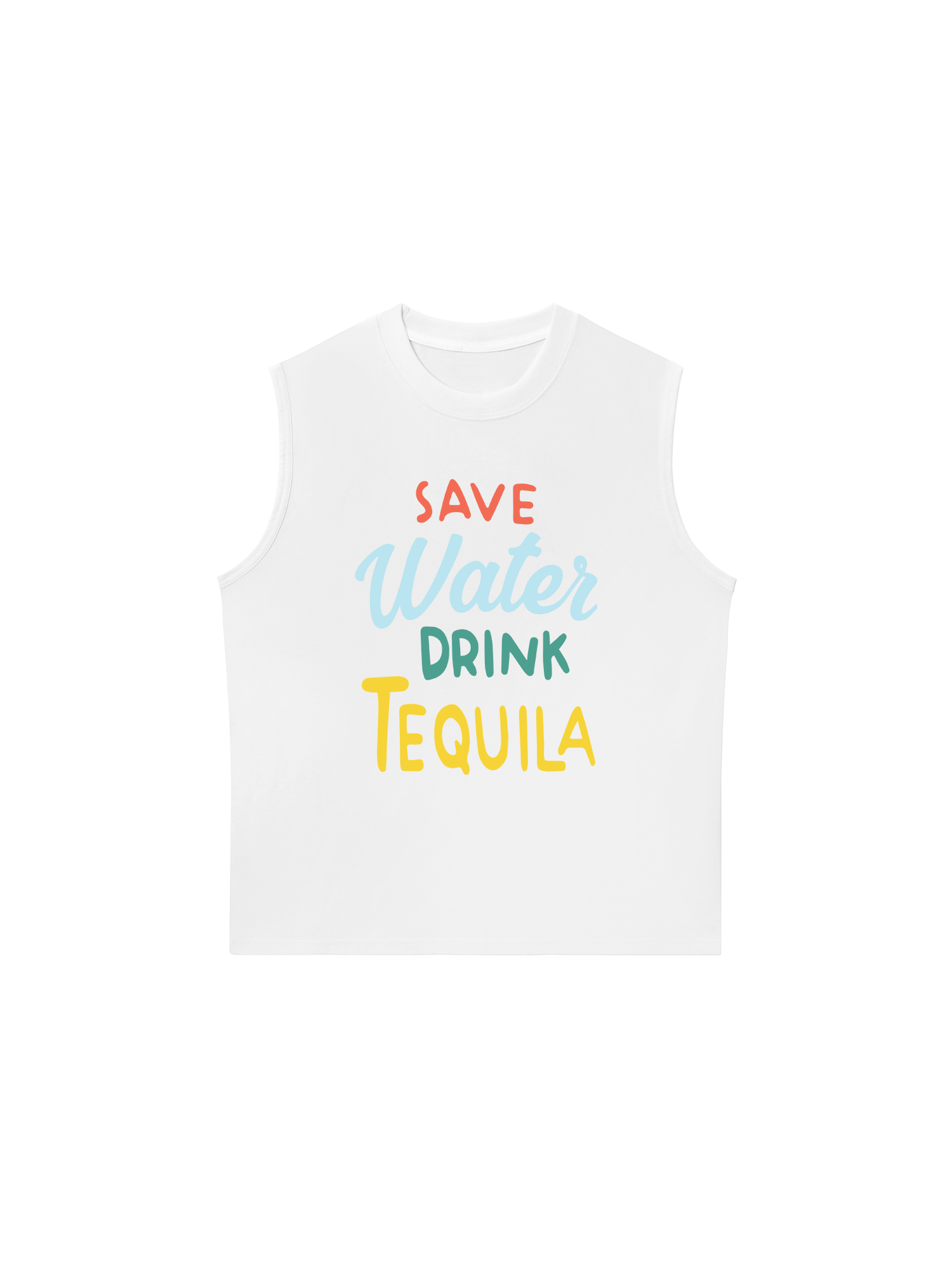 Áo Ba Lỗ Relaxed Fit Save Water Drink Tequila