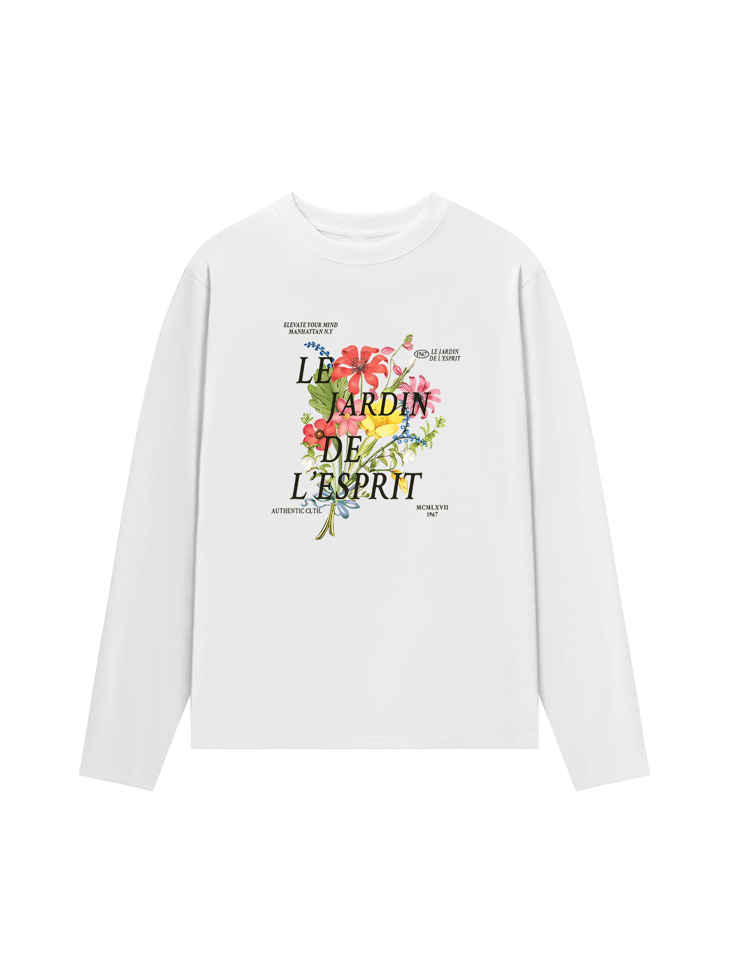 Áo Thun Dài Tay Floral Authentic