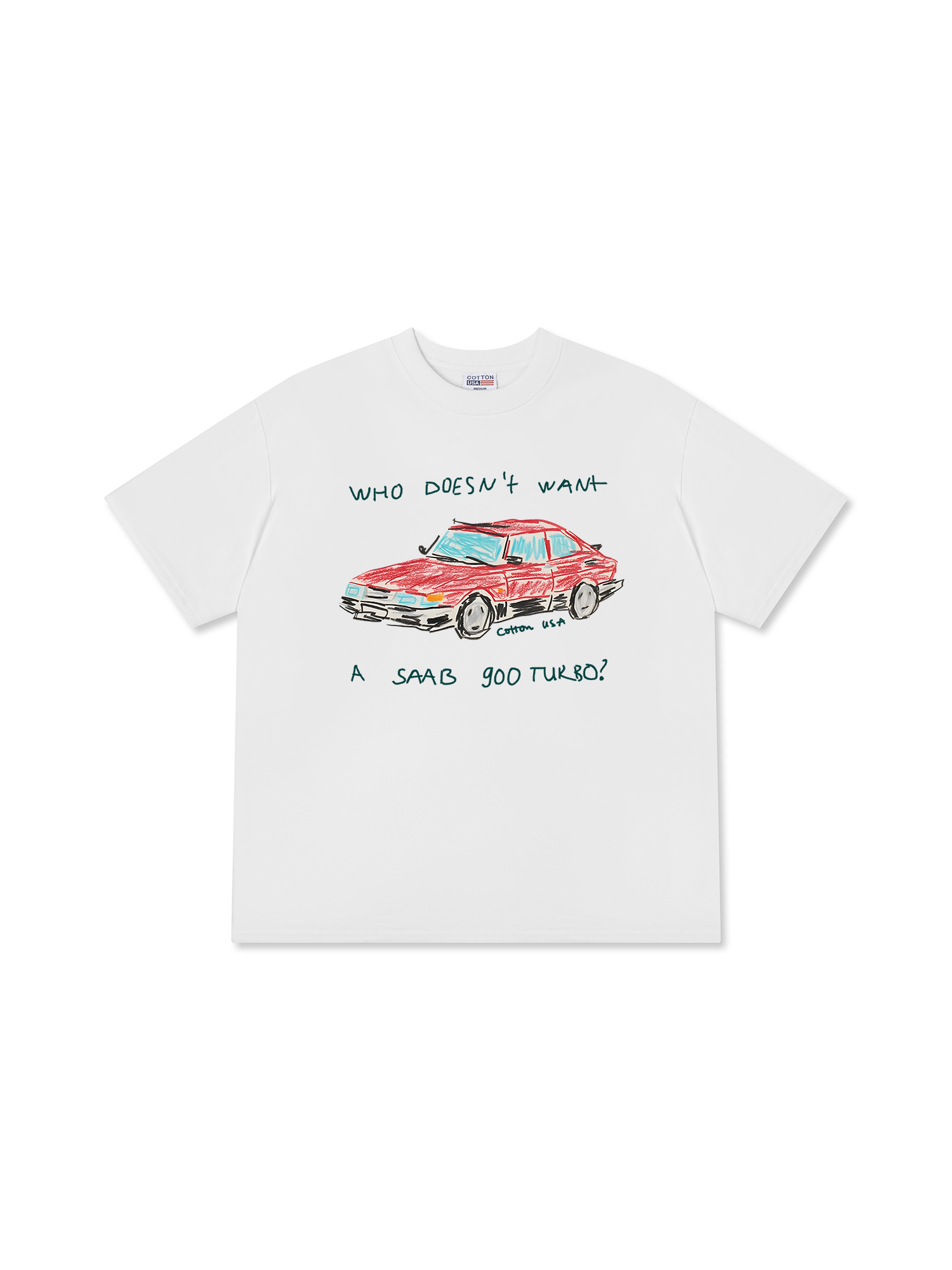 Áo Thun Relaxed Fit Classic Car Crayon Car