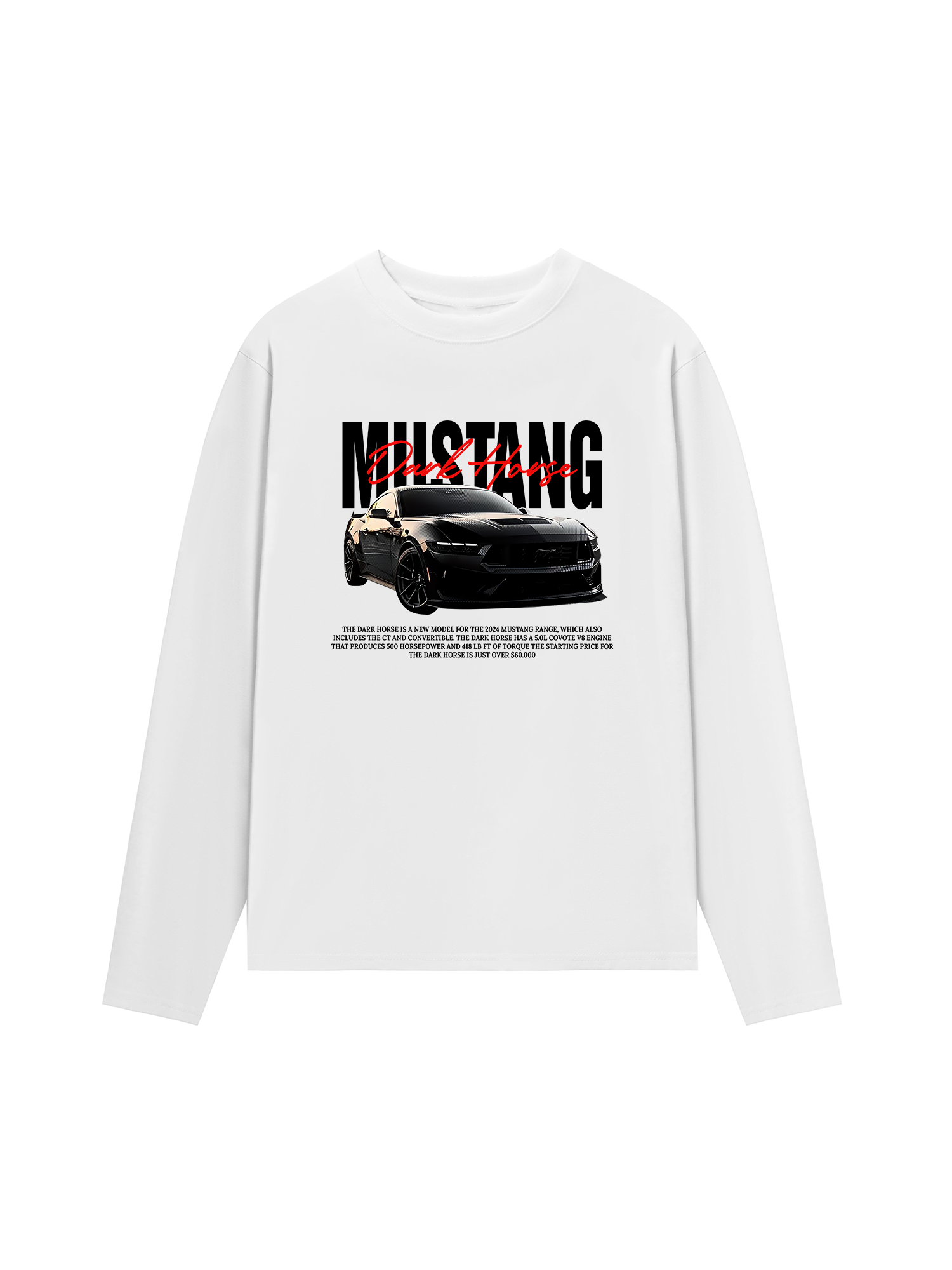 Áo Thun Dài Tay Ford Mustang Dark Horse