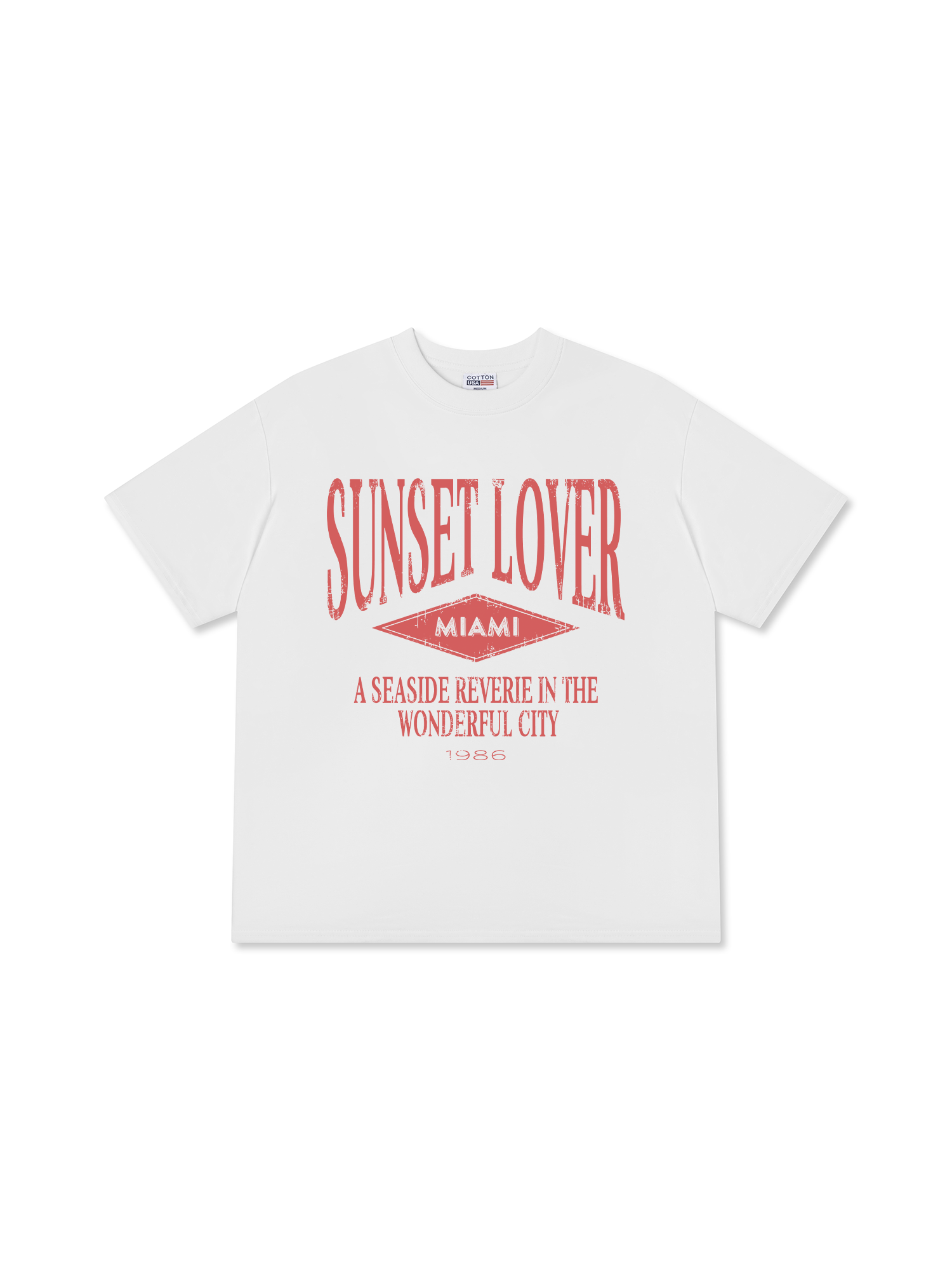 Áo Thun Relaxed Fit City Sunset Lover Miami